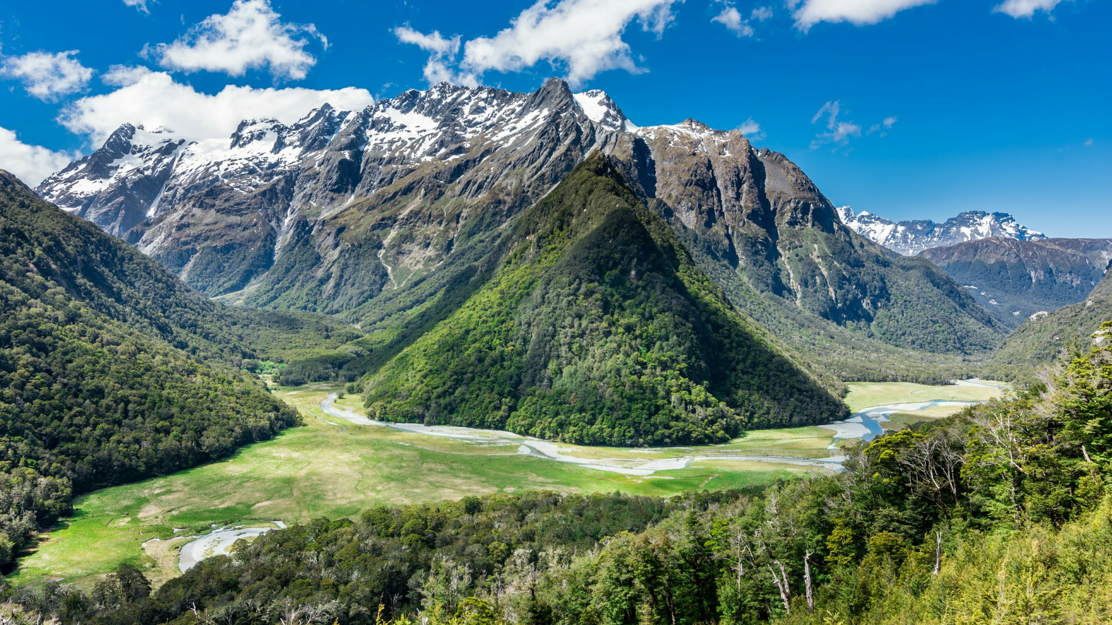 nature routeburn track new zealand mount scenery wilderness 2k 4k