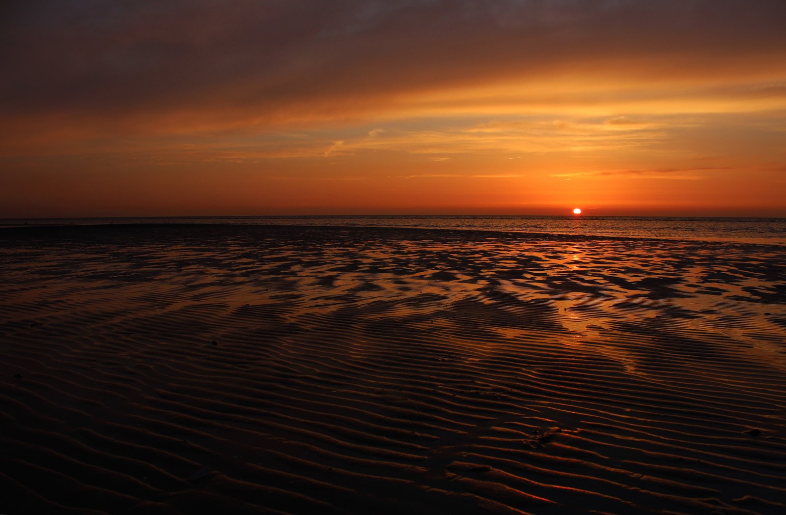 sea beach Sun sand sunset sky water scenics nature 2k 4k 5k