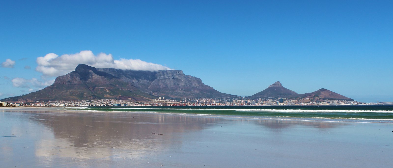Table Mountain Africa cape town south africa beach sea ocean 2k 4k