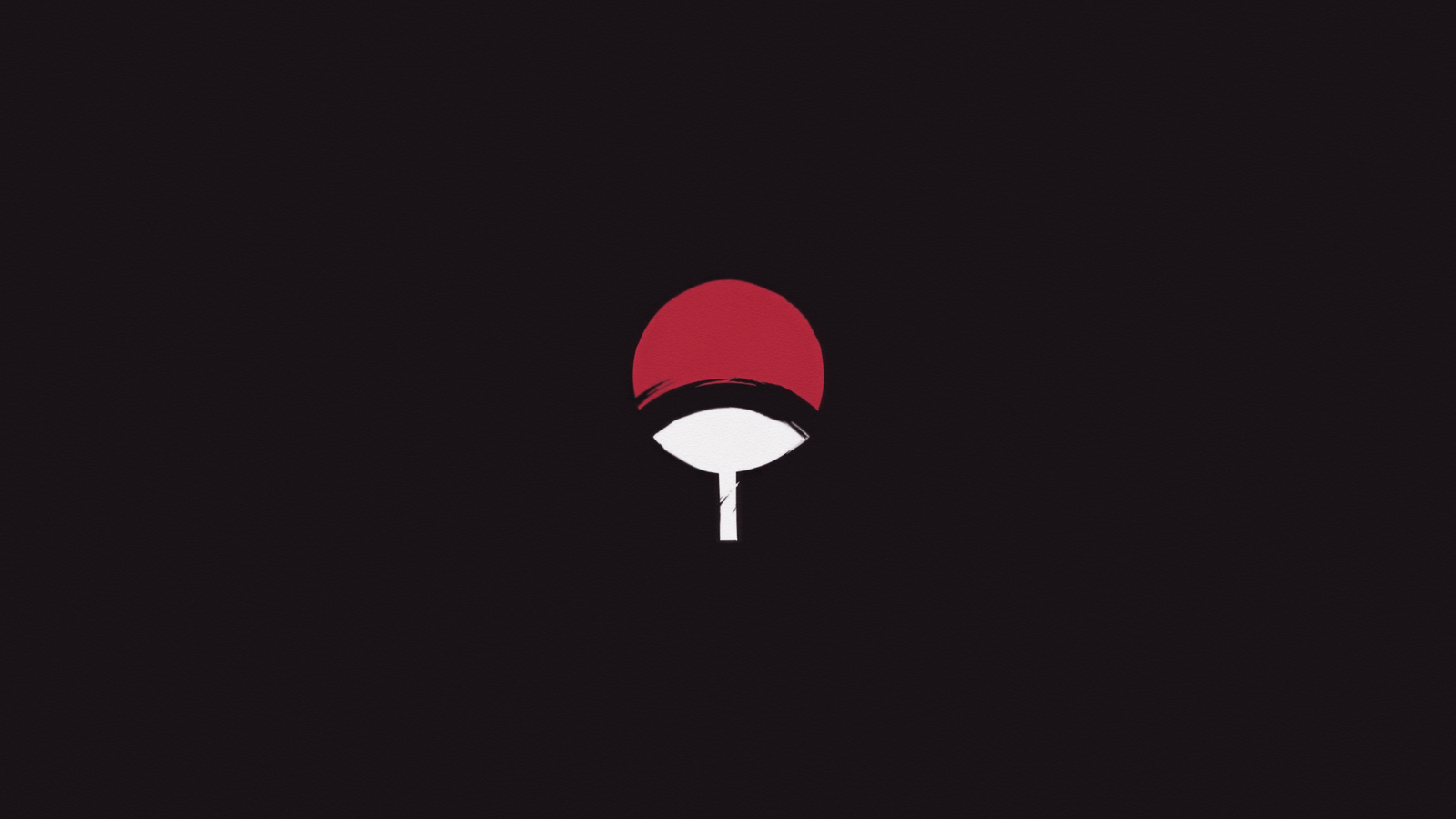 Uchiha clan logo minimalism Naruto anime dark Sasuke 2k