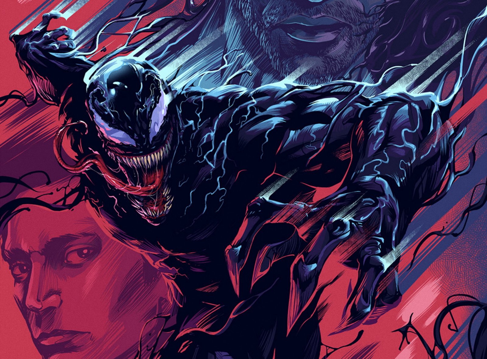 Venom artwork representation animal art and craft 2k