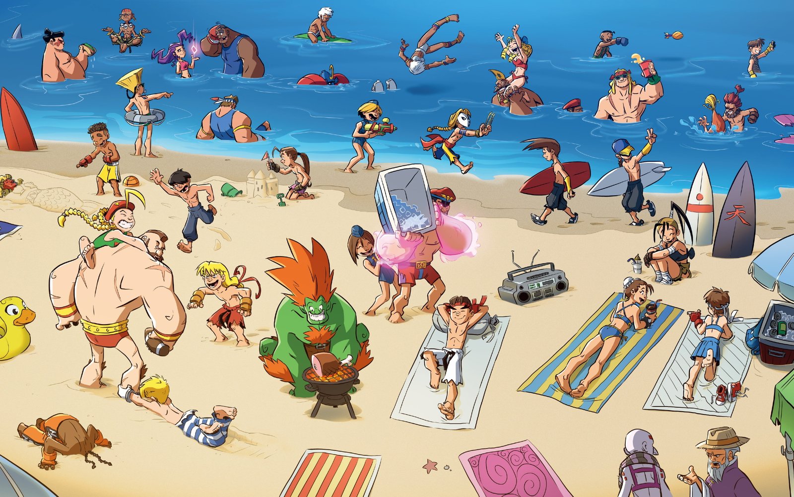 video games Video Game Art Street Fighter beach Ryu 2k 4k