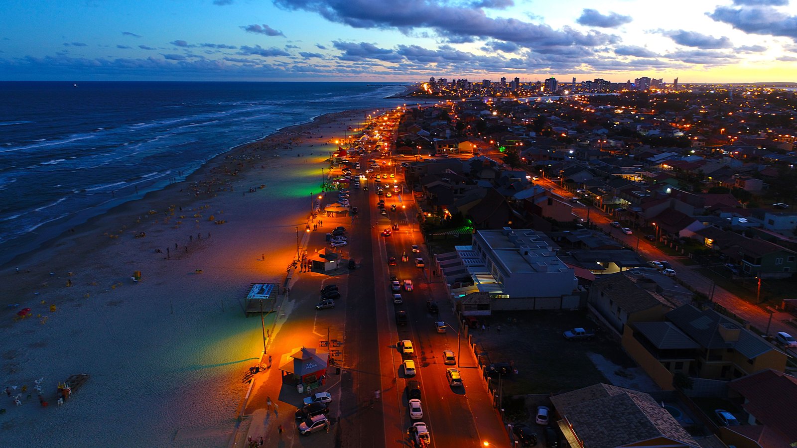 Aerial Photography of City and Seashore architecture beach 2k 4k 5k