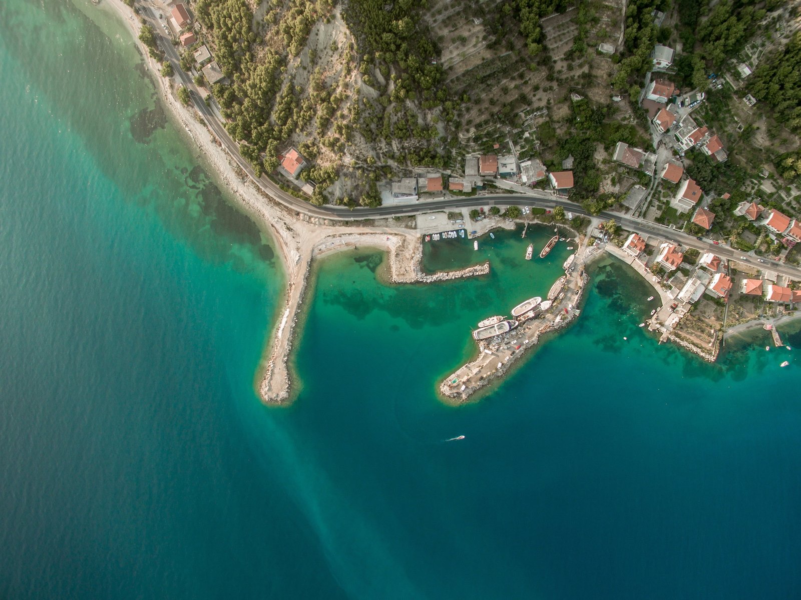 aerial view photography of seashore during daytime nature beach 2k 4k
