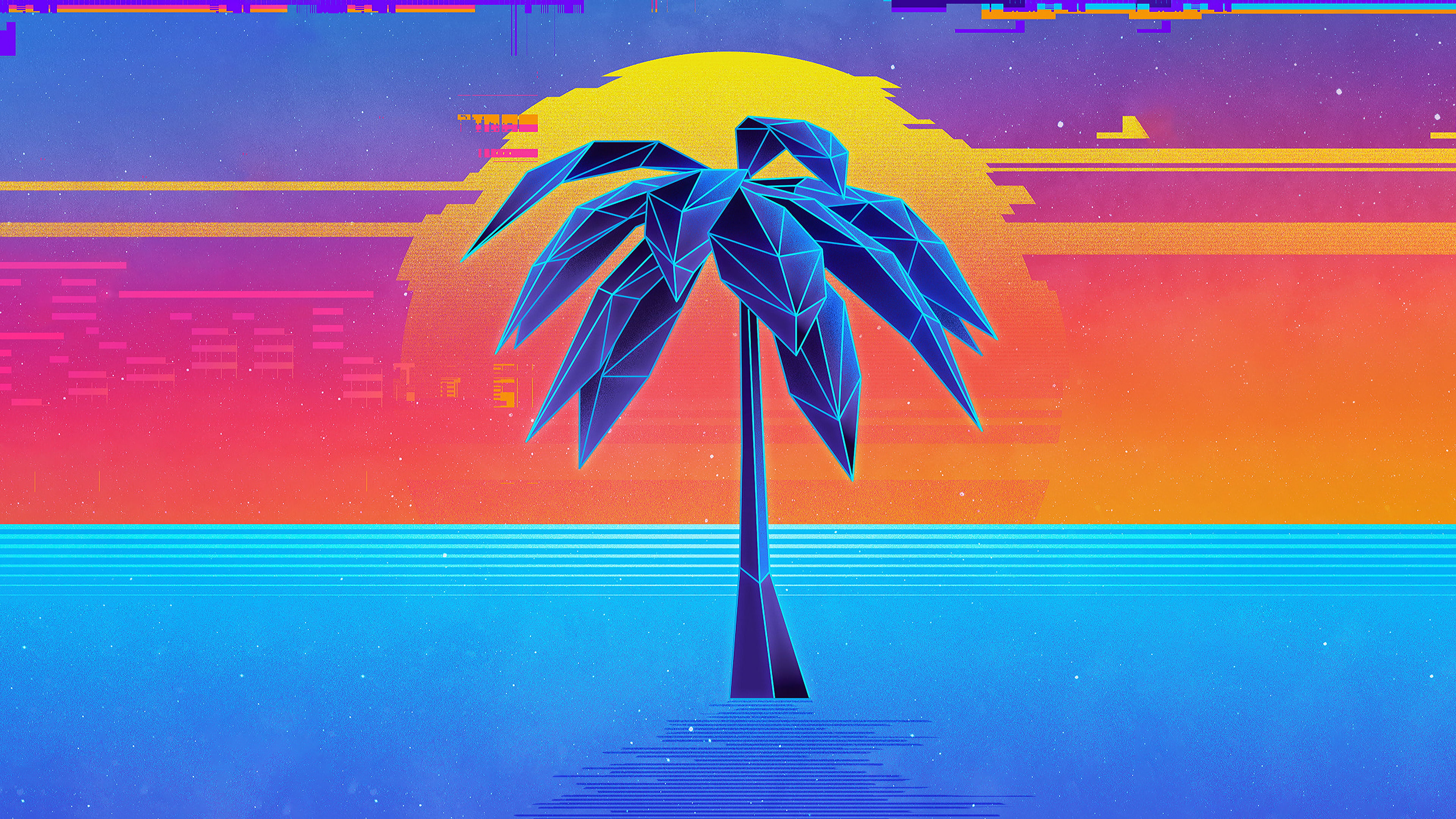 digital art artwork Retro style neon vaporwave 2k 4k