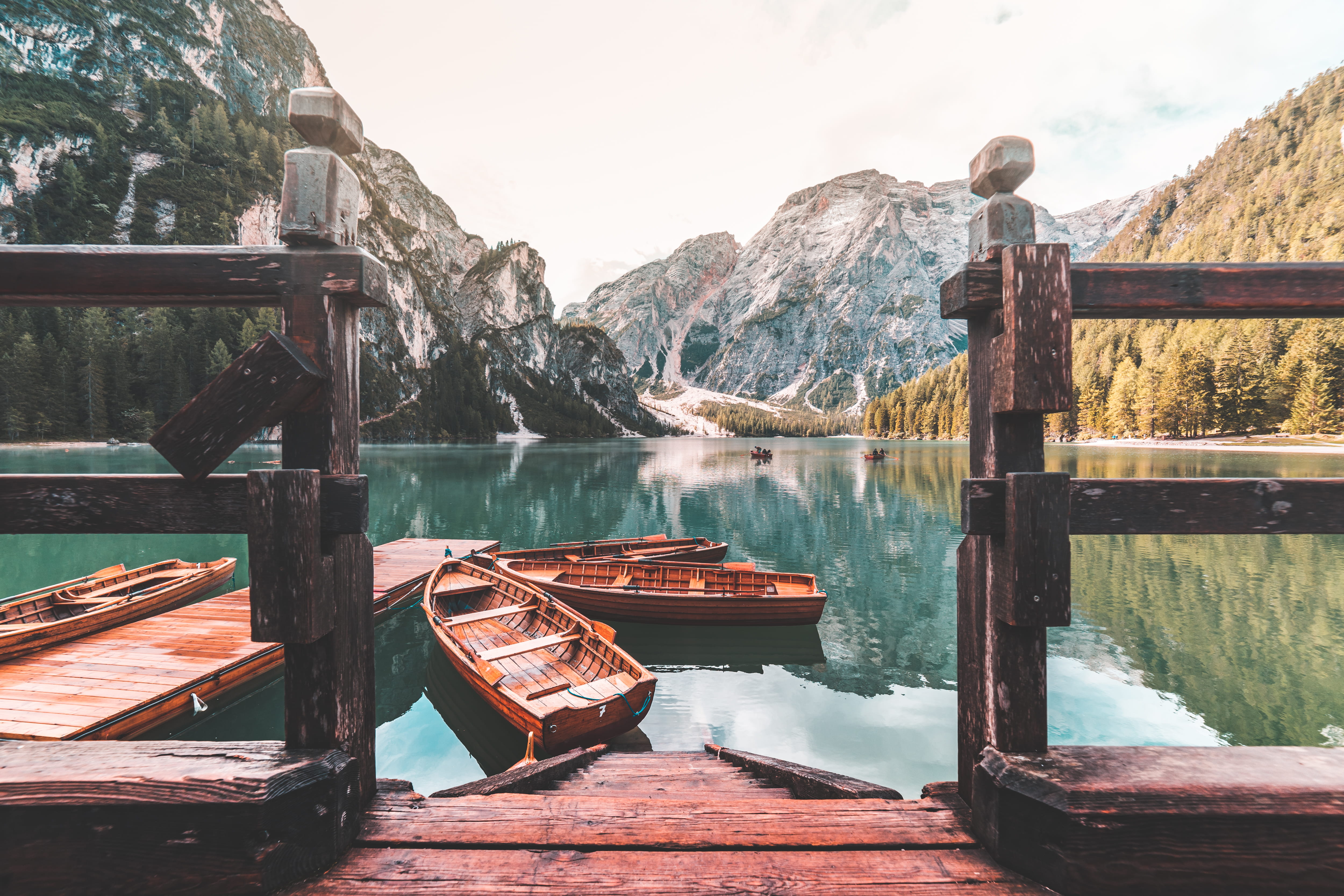 Famous Lago di Braies Pragser Wildsee in Italy adventures 2k 4k 5k