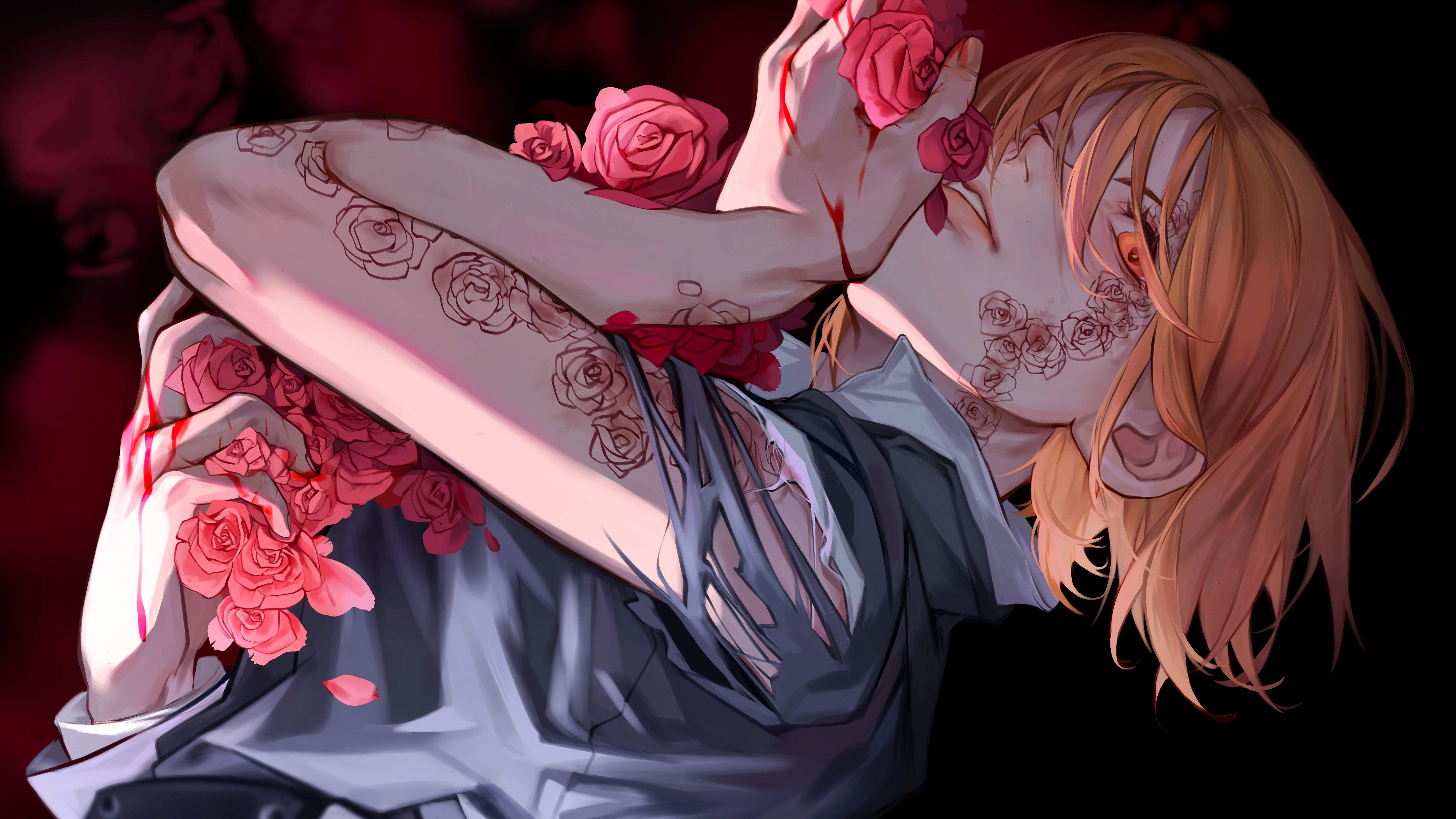 Jujutsu Kaisen Kugisaki Nobara blood rose anime girls 2k 4k 5k 8k