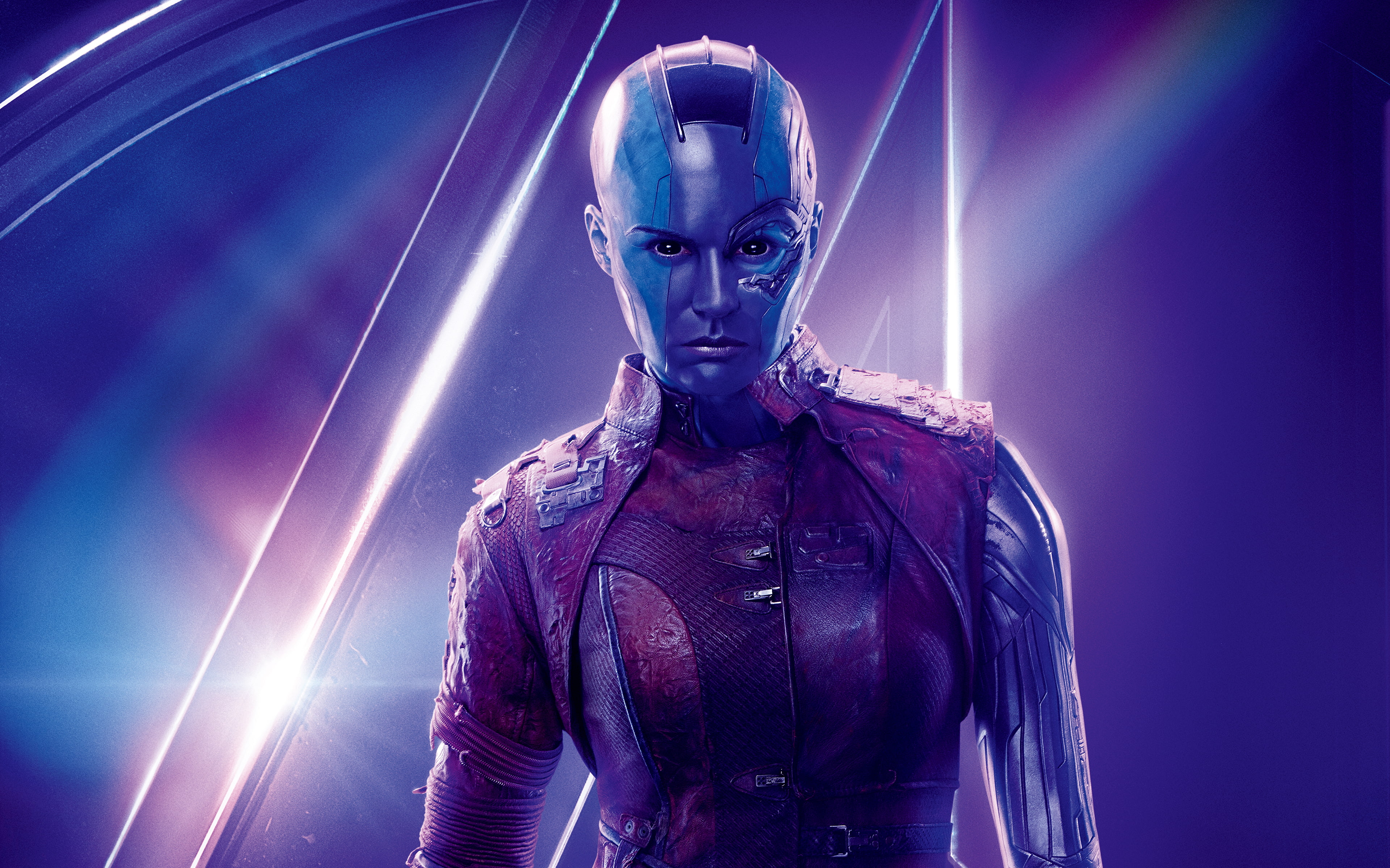 Karen Gillan as Nebula in Avengers Infinity War illuminated 2k 4k