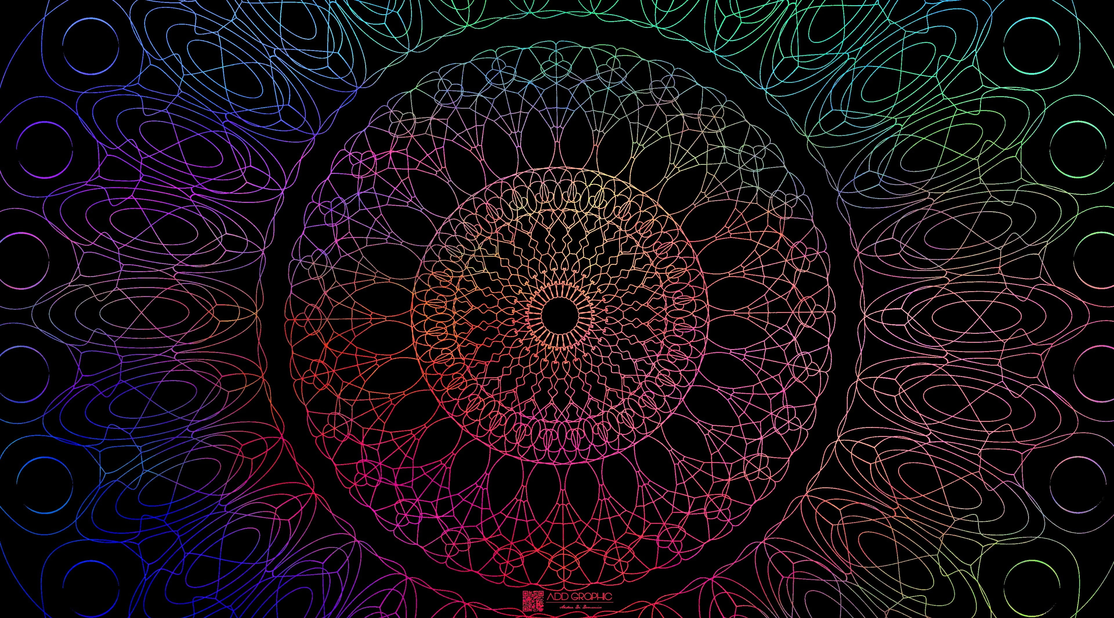Mandala 1 multicolored mandala illustration Aero Colorful 2k 4k