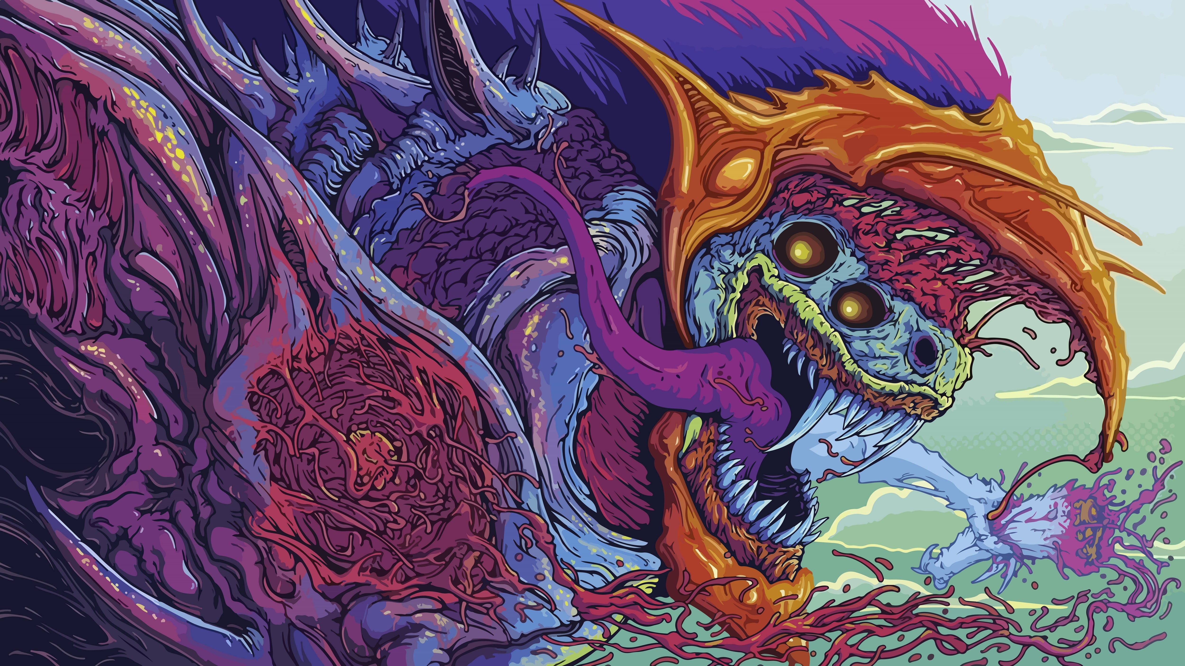 monster illustration assorted color painting Hyperbeast 2k 4k 5k