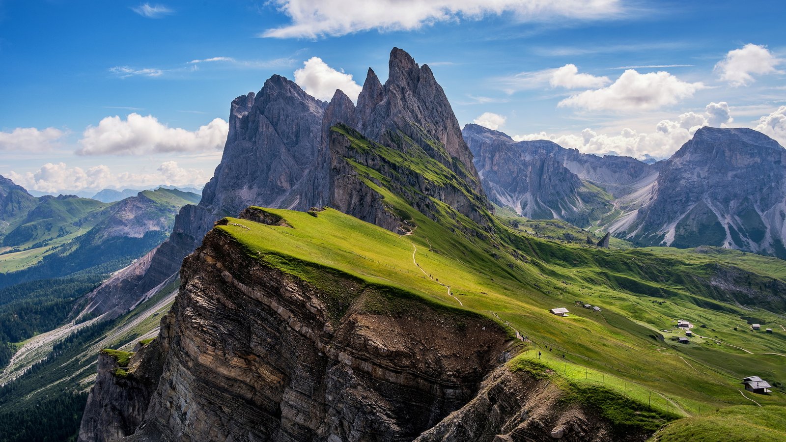 odle mountains dolomites italy europe val gardena bolzano 2k 4k
