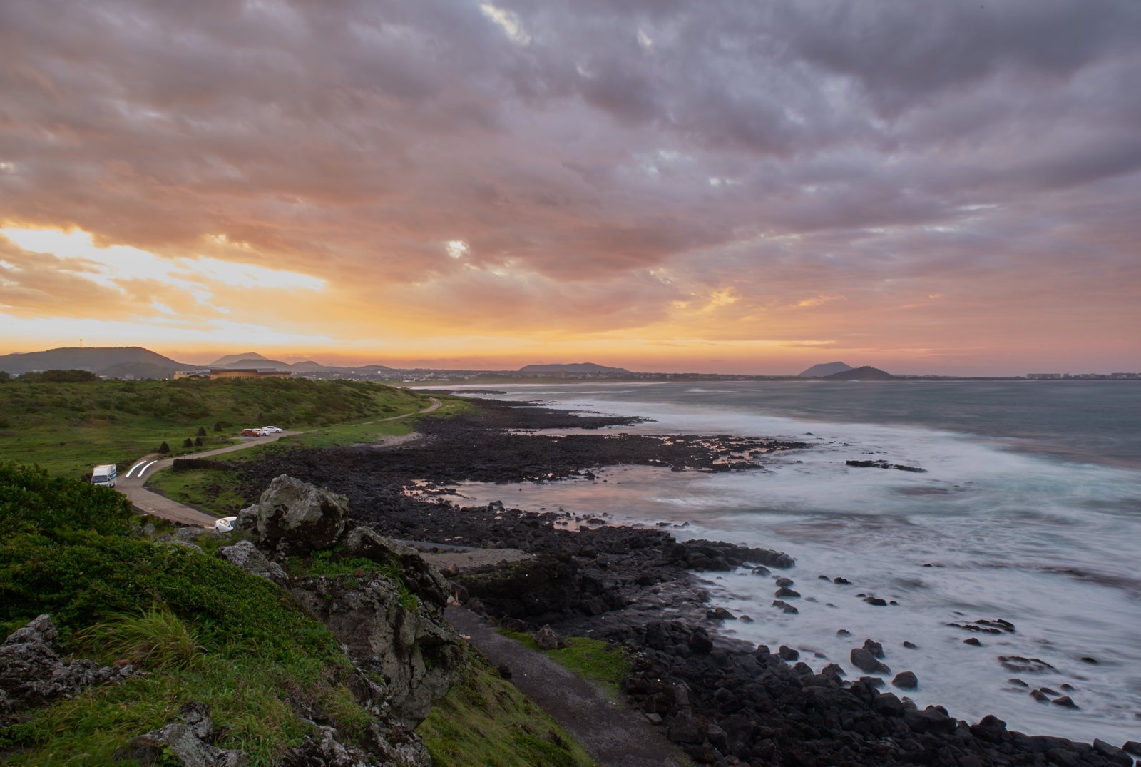 sea jeju nature island landscape travel korea scenery 2k 4k 5k