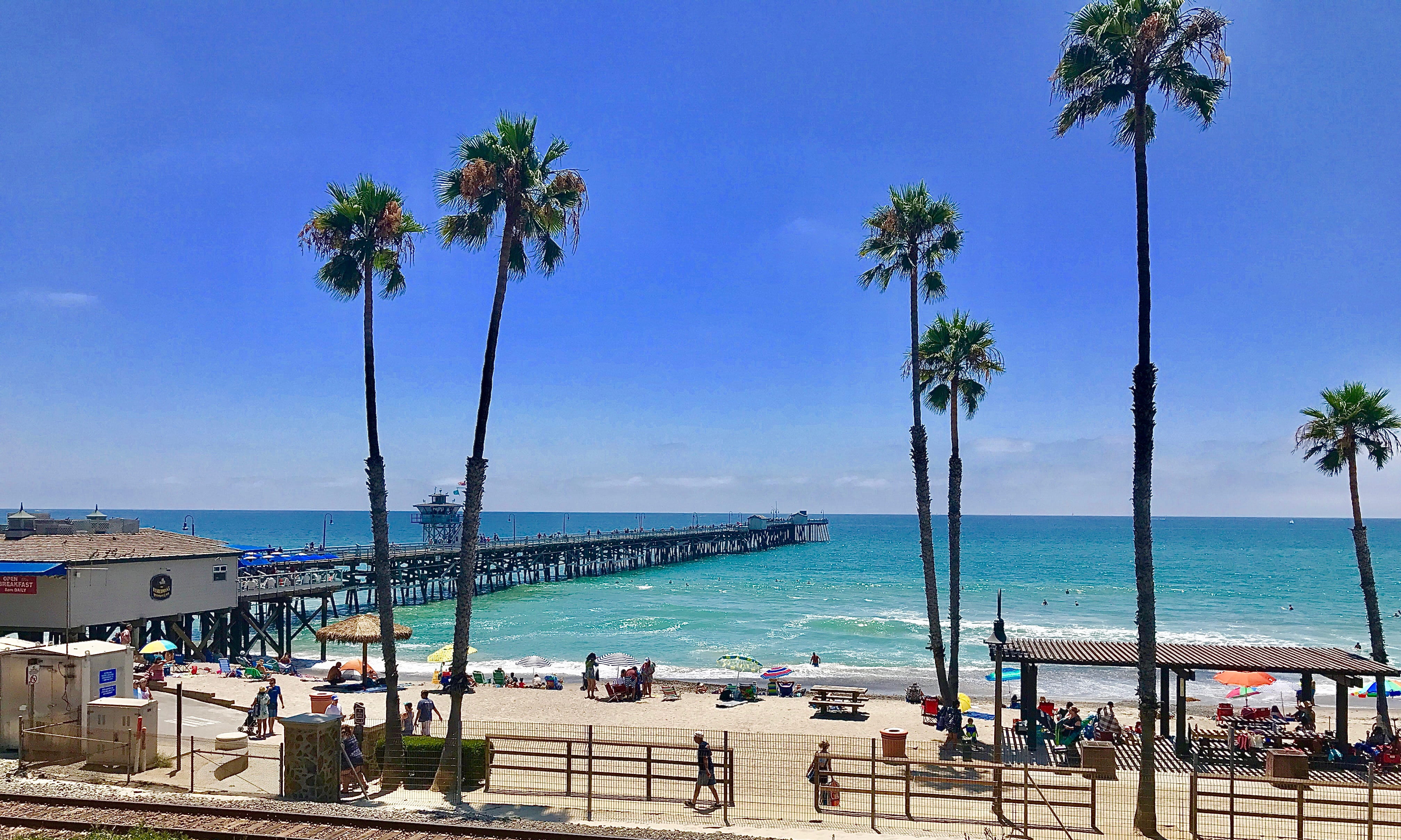 united states san clemente pier palm tree 2k 4k