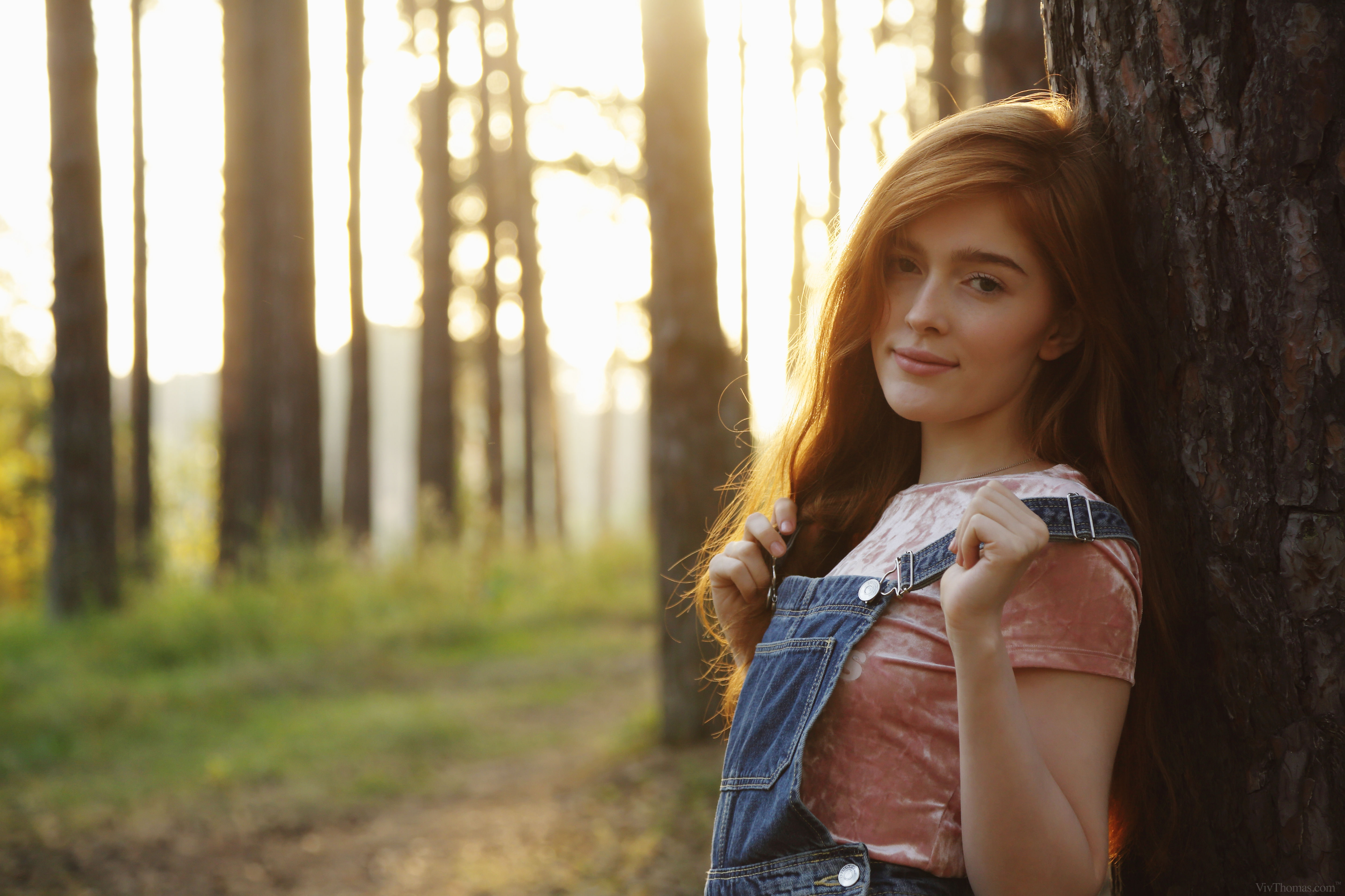 women Jia Lissa VivThomas outdoors forest nature 2k 4k 5k