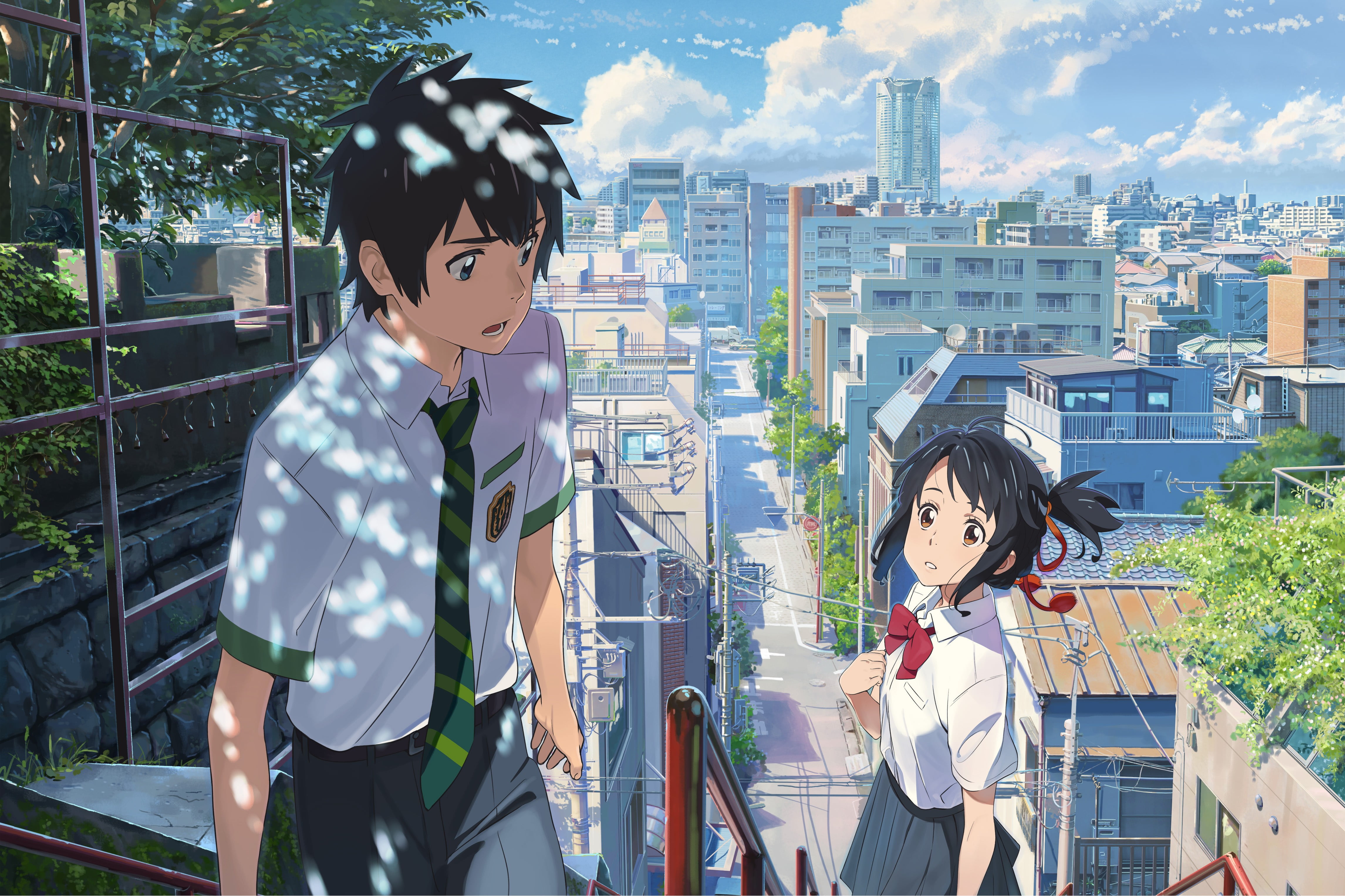 Your Name artwork anime girls Kimi no Na Wa Miyamizu Mitsuha 2k 4k 5k