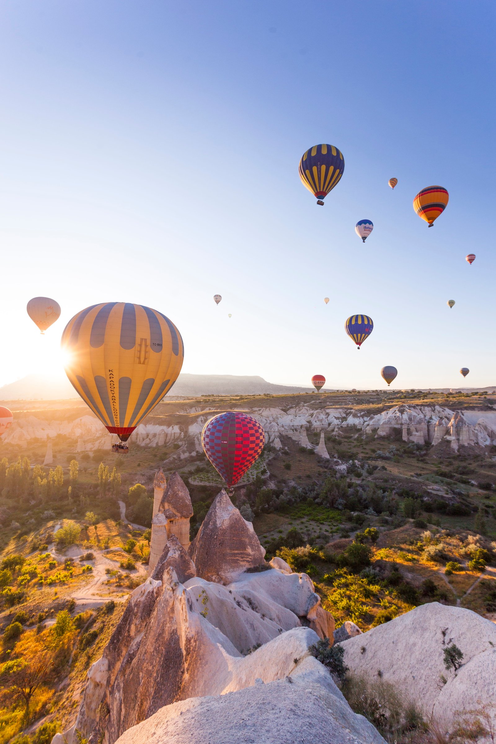 aerial photography of hot air balloons cappadocia flying goreme 2k 4k