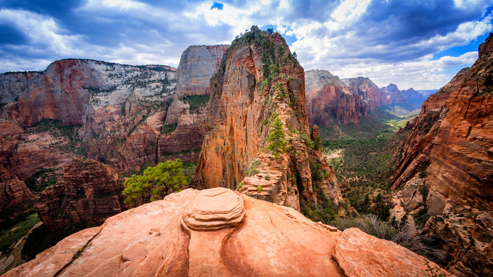 Angels Landing Known As Temple Of Aeolus Zion National Park Utah Desktop Wallpaper Hd 2k 4k 5k