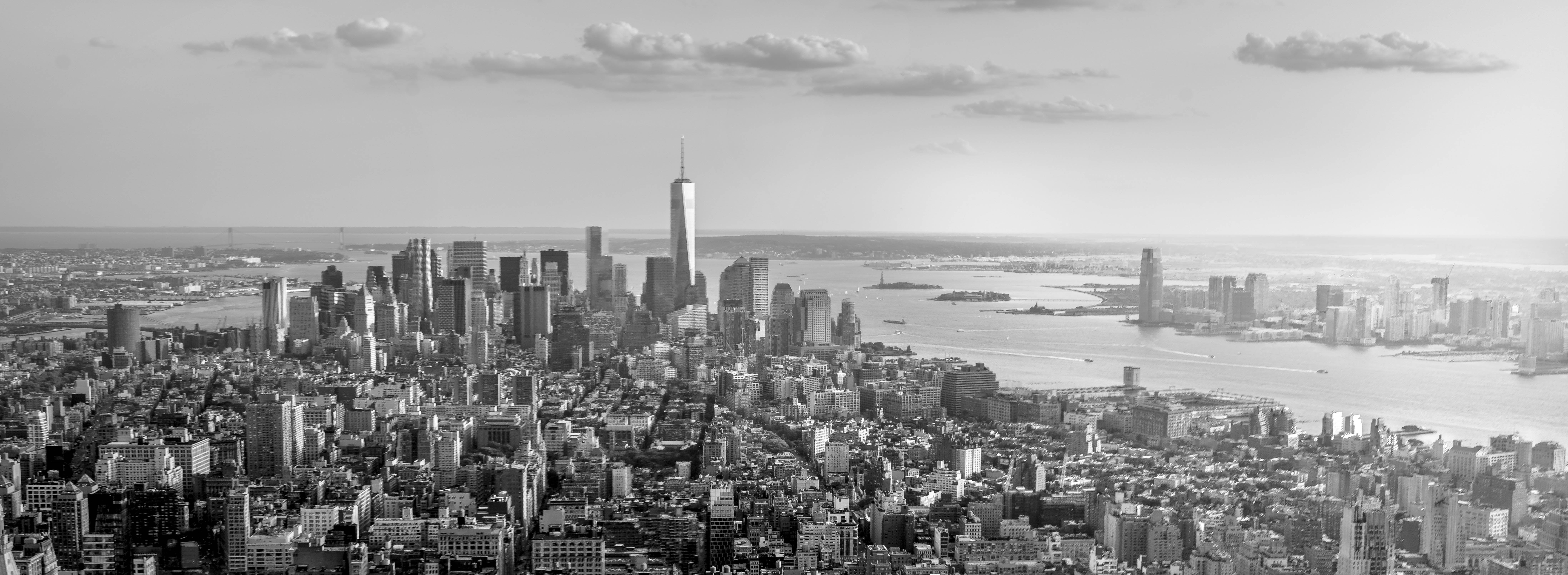 black and white scale building scenery manhattan 2k 4k 5k 8k