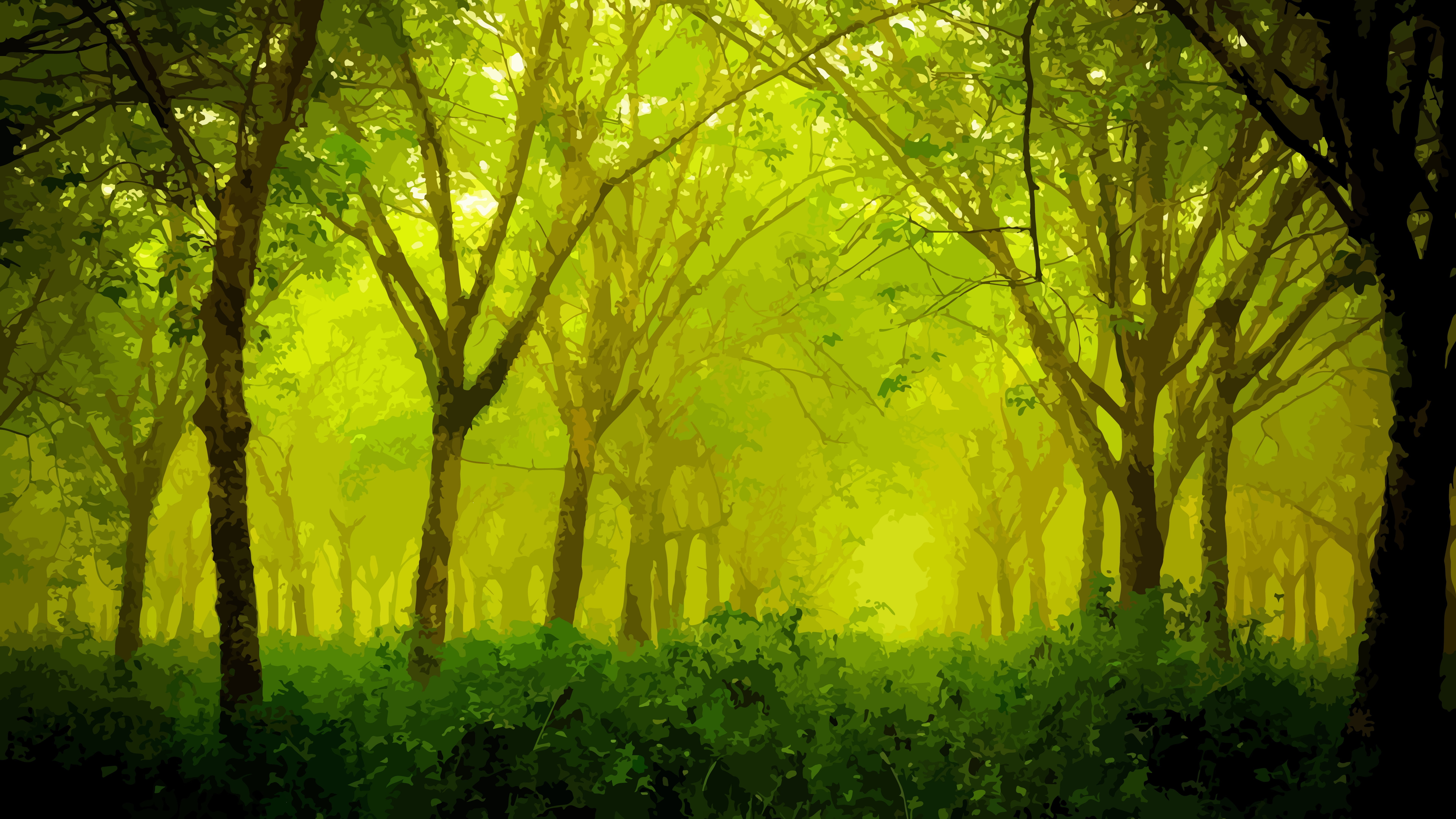 camouflage forest painting art nature woodland 2k 4k 5k 8k