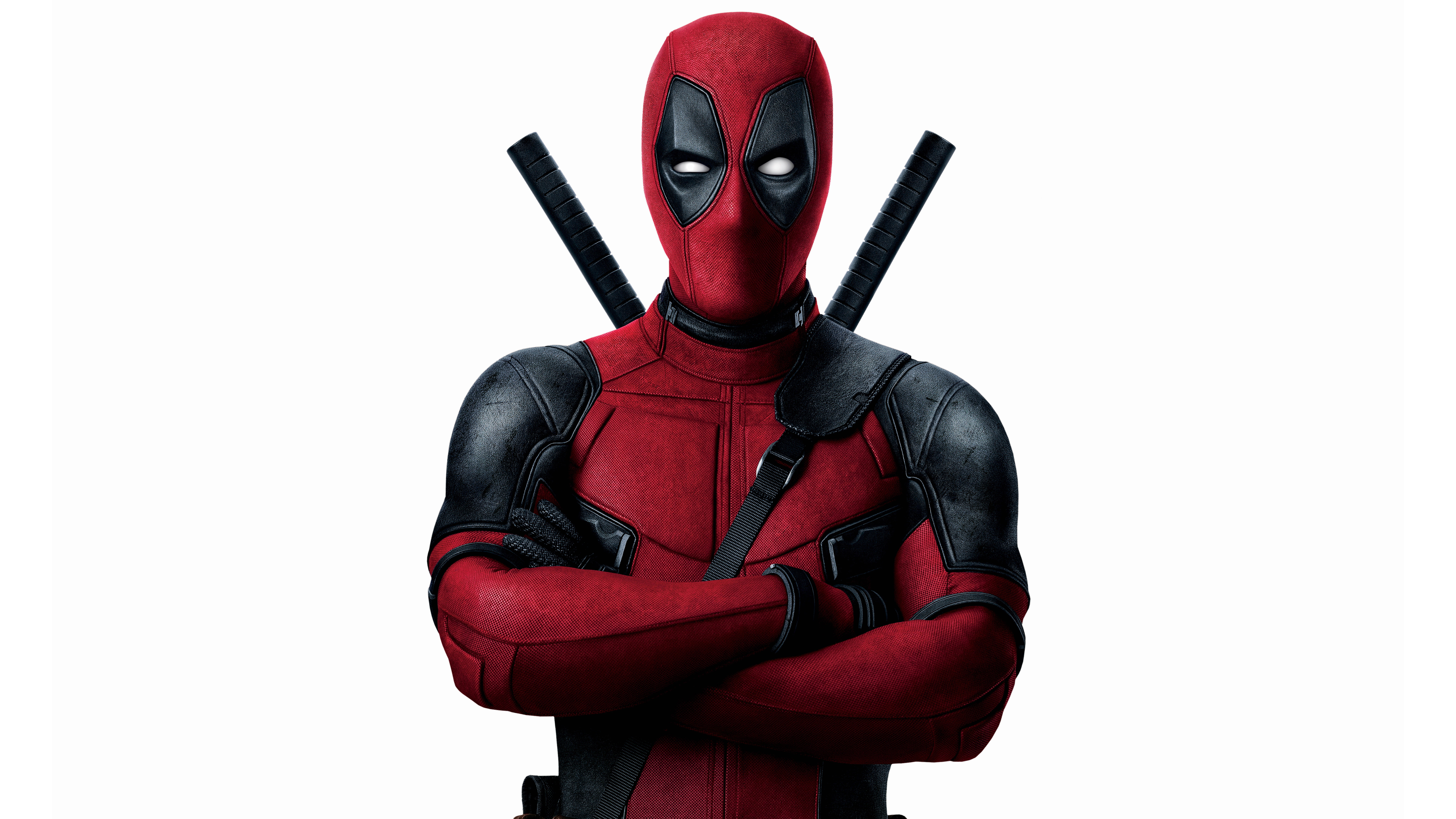 Deadpool red white background studio shot cut out 89 2k 4k 5k 8k