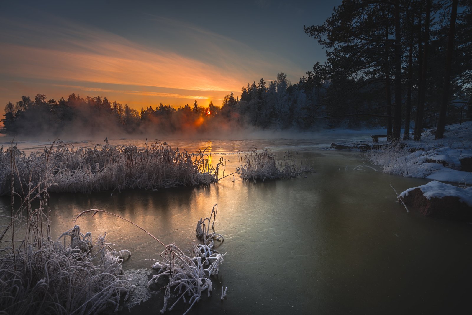 frozen lake at snowy day Beauty Winter nikon d nikkor 2k 4k 5k