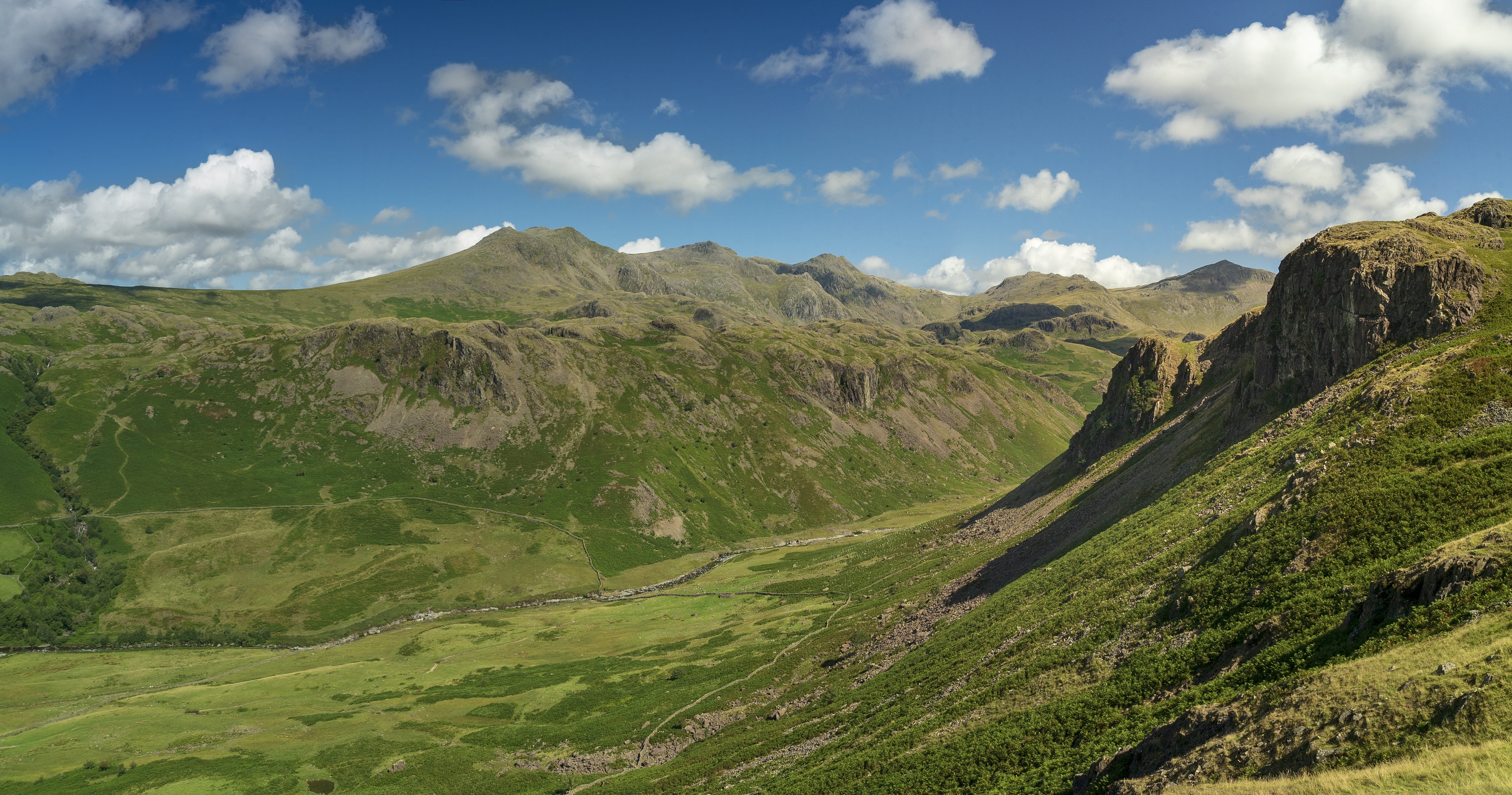 lake district mountains cumbria england scenery panoramic 2k 4k 5k