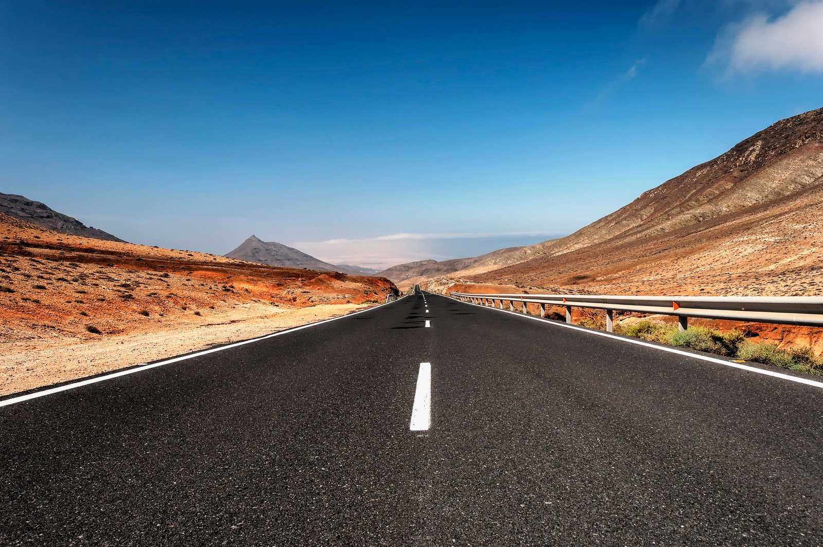 panoramic view of a road surrounded by dry land Road to Nowhere 2k 4k