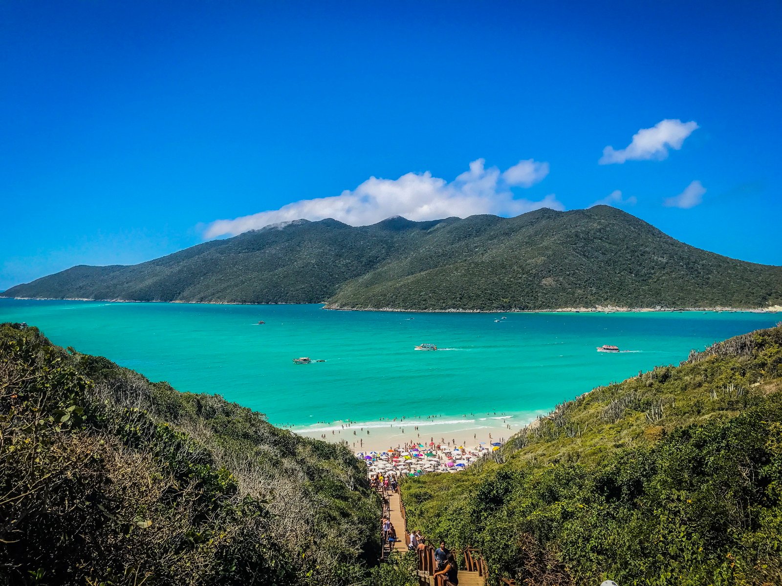 Pontal do Atalaia beach at Arraial Cabo RJ high angle view of sea 2k 4k