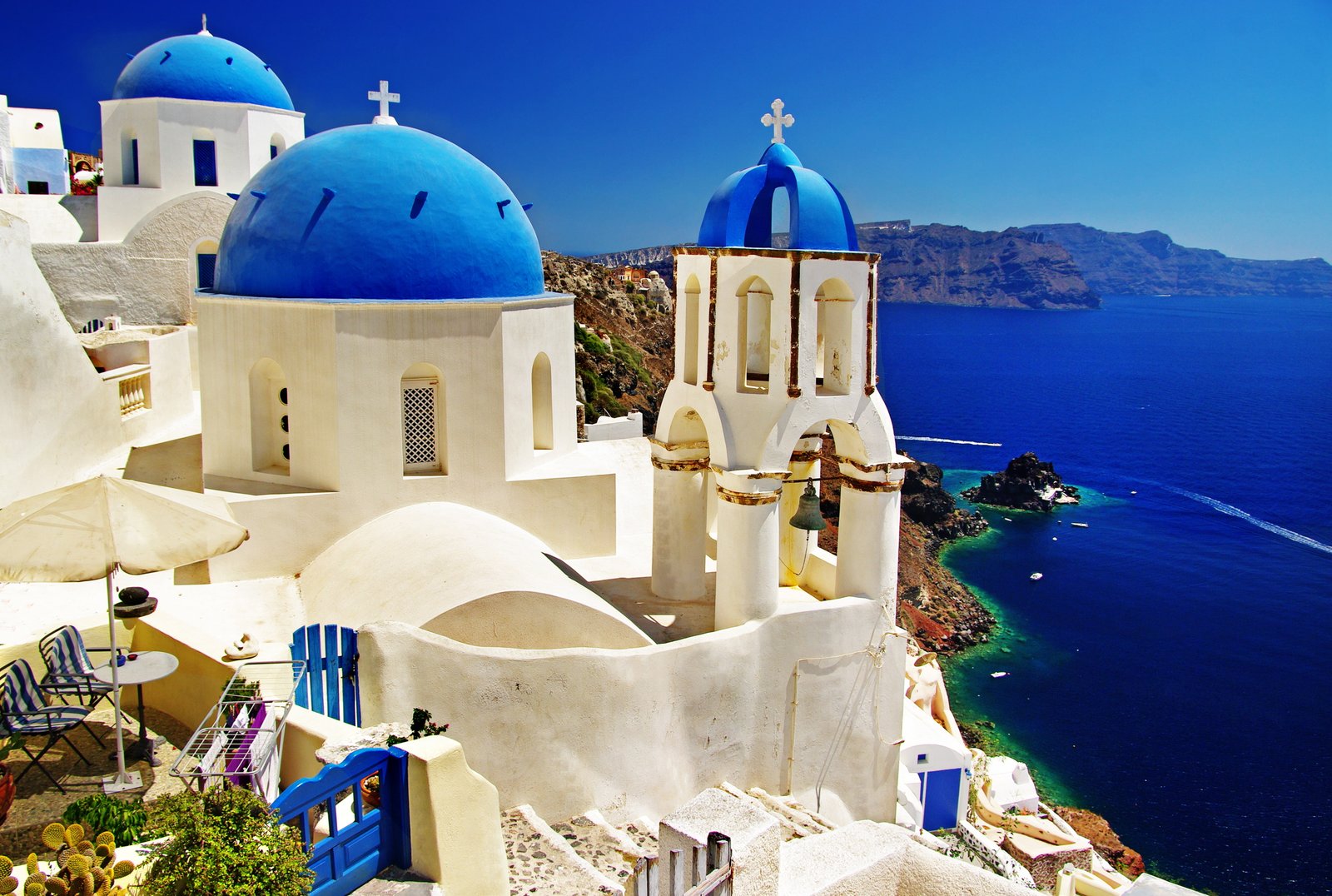 Santorini Greece sea landscape nature home oia cyclades Islands 2k 4k