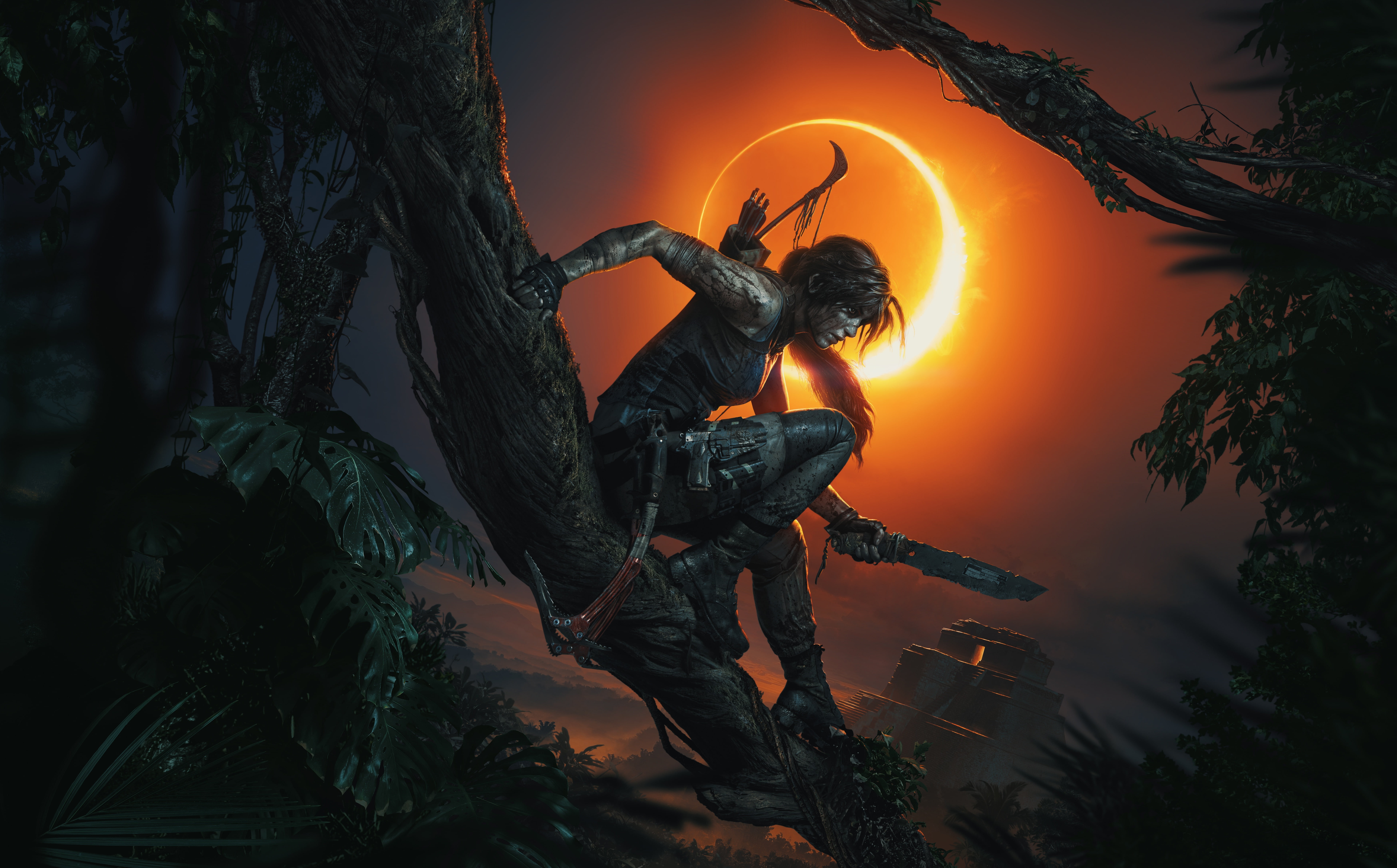 Shadow of the Tomb Raider Puzzle Video Game Lara Croft digital wallpaper 2k 4k 5k 8k