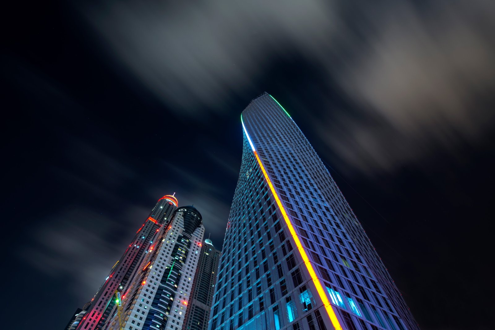 skycrapper buildings dubai night world hd 2k 4k 5k