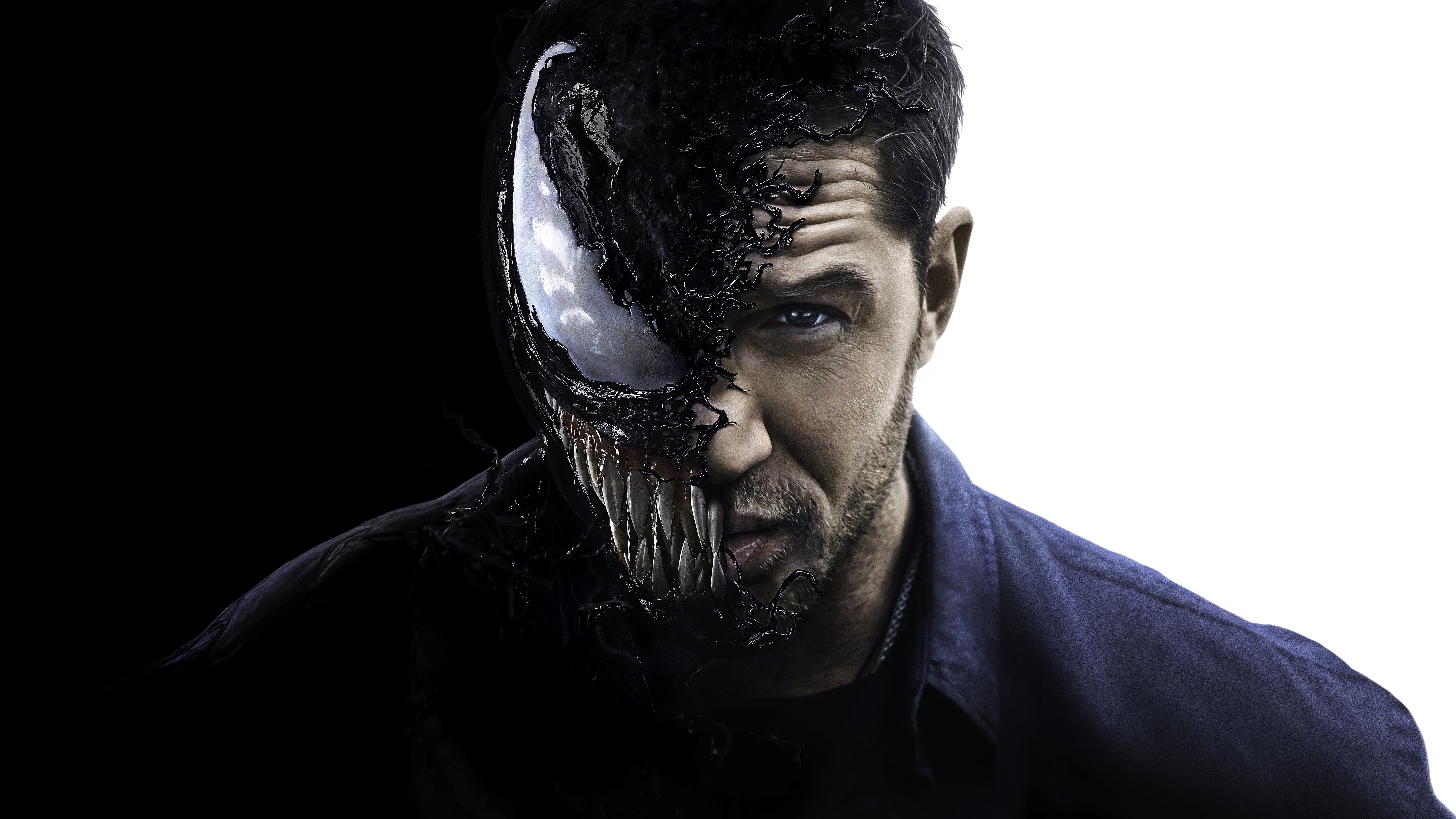 Tom Hardy as Venom portrait studio shot headshot one person 2k 4k 5k 8k