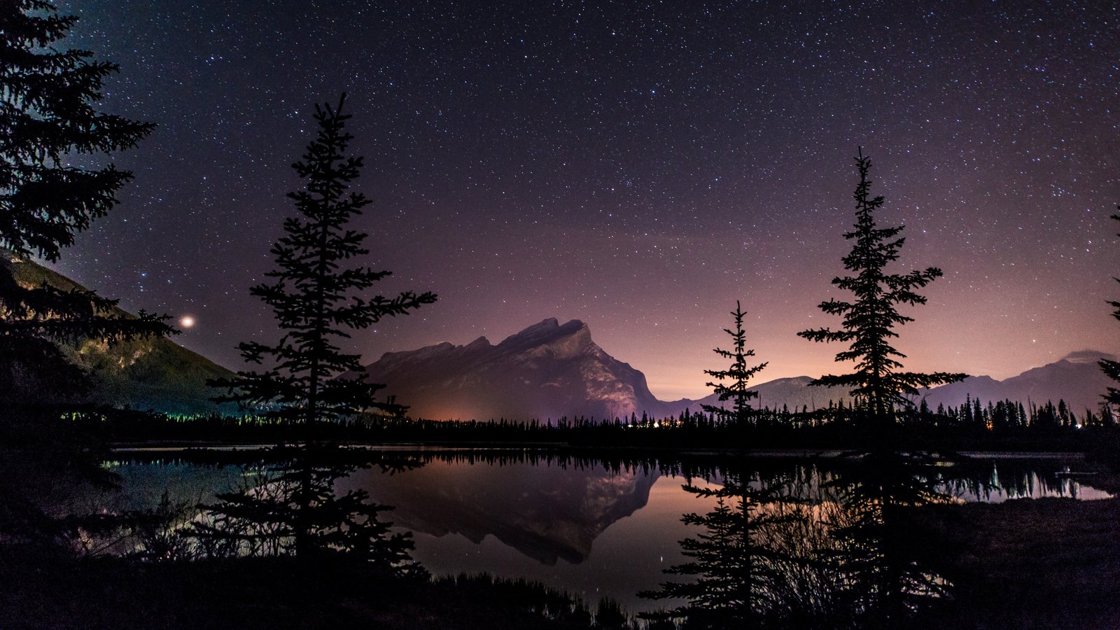trees mountains and body of water wallpaper North America 2k 4k 5k