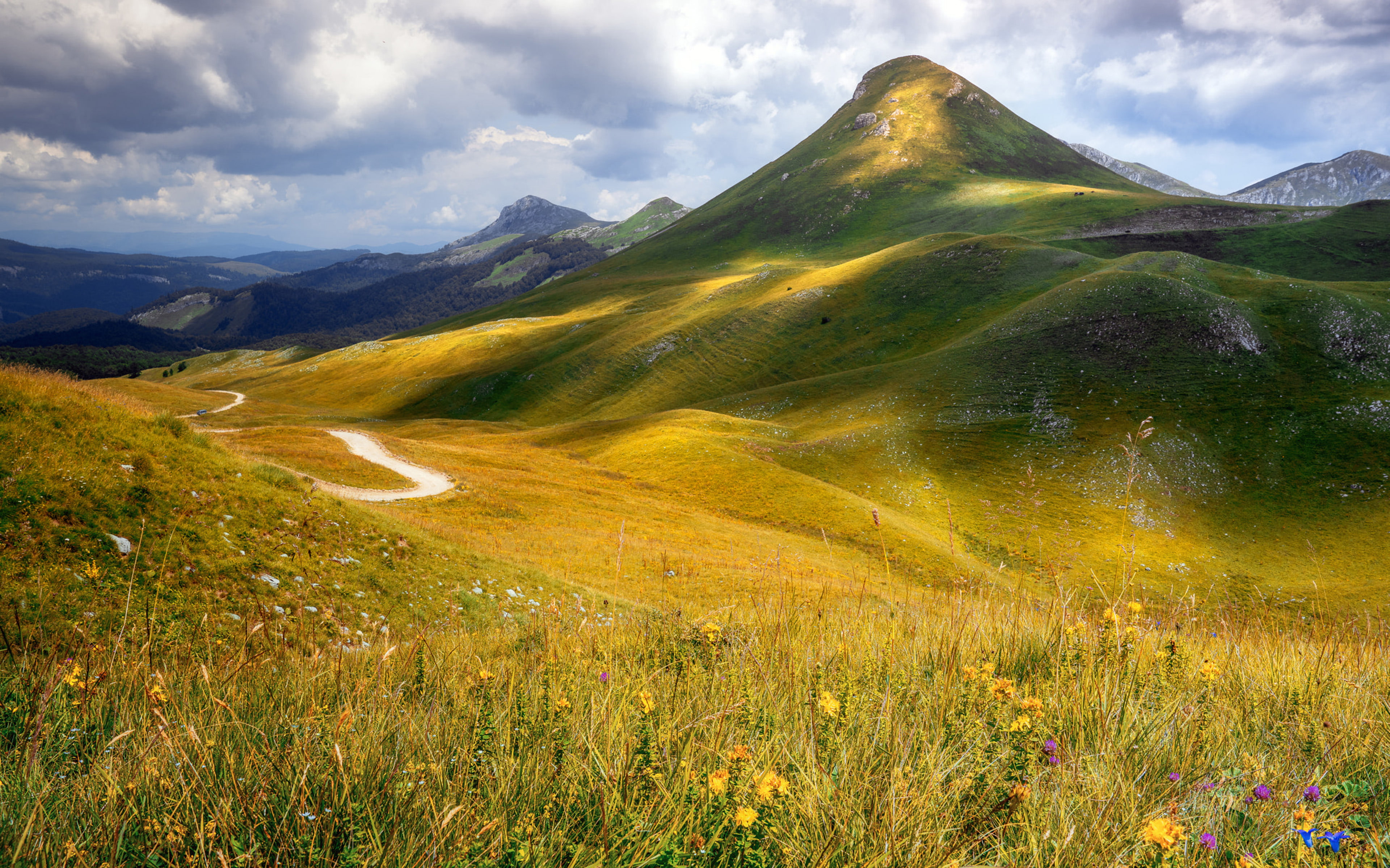 Zelengora Mountain Range In The Sutjeska National Park Bosnia And Herzegovina Hills Landscape Nature Plants Wallpaper For Desktop 2k 4k