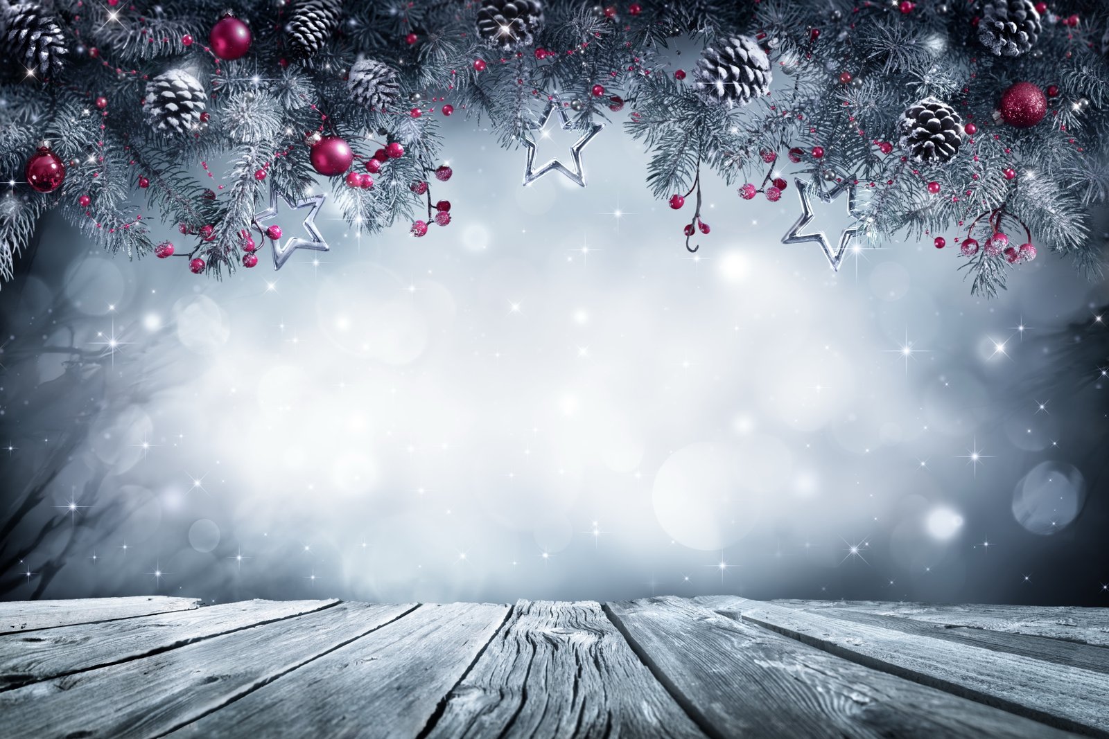 brown pinecone and red baubles wallpaper New Year Christmas 2k 4k 5k