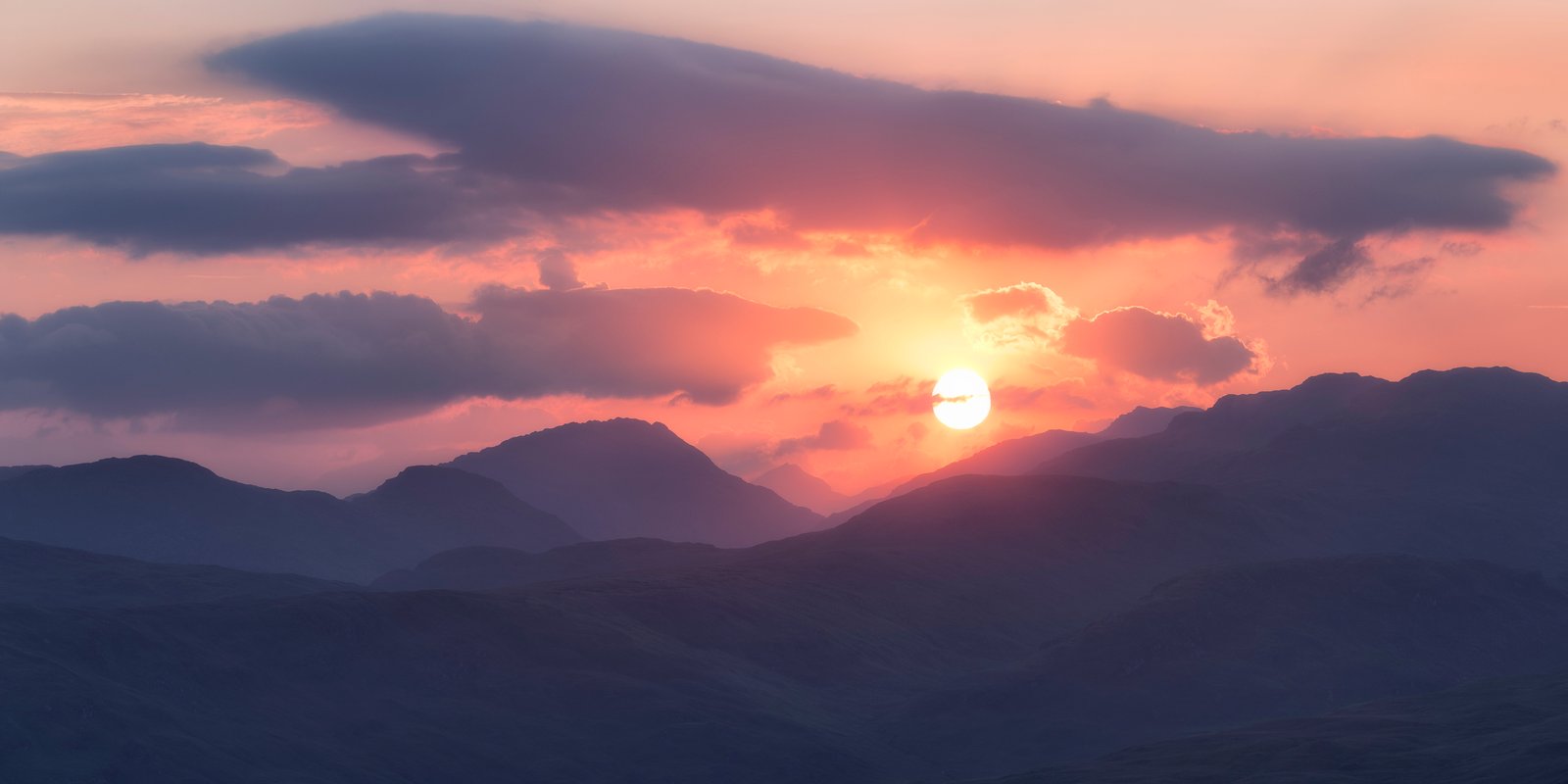 fog mountain during sunrise Trossachs Sunset Scotland Loch Lomond 2k 4k 5k 8k 10k