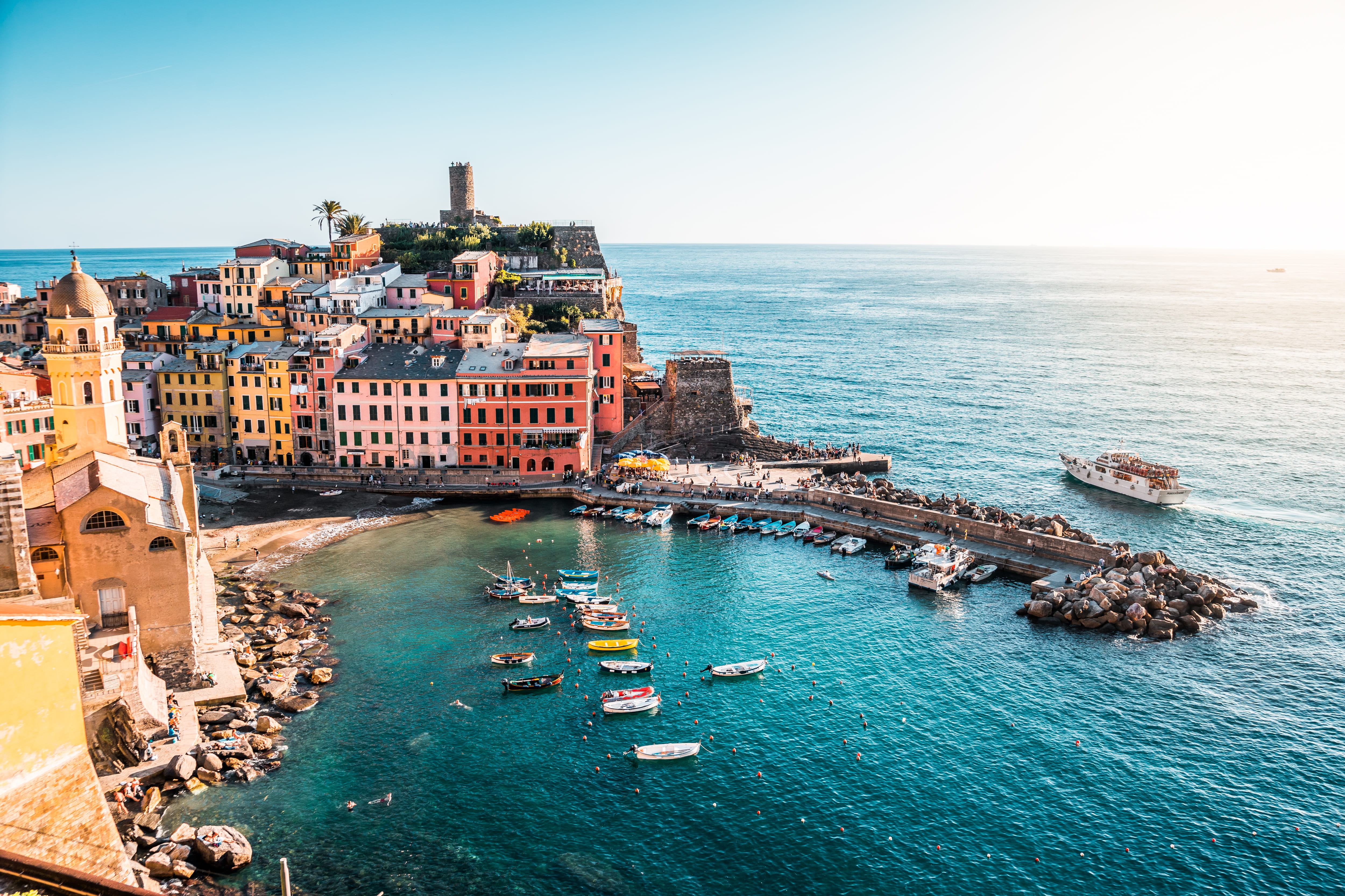 Vernazza Cinque Terre Italy architecture coast coastline 2k 4k 5k