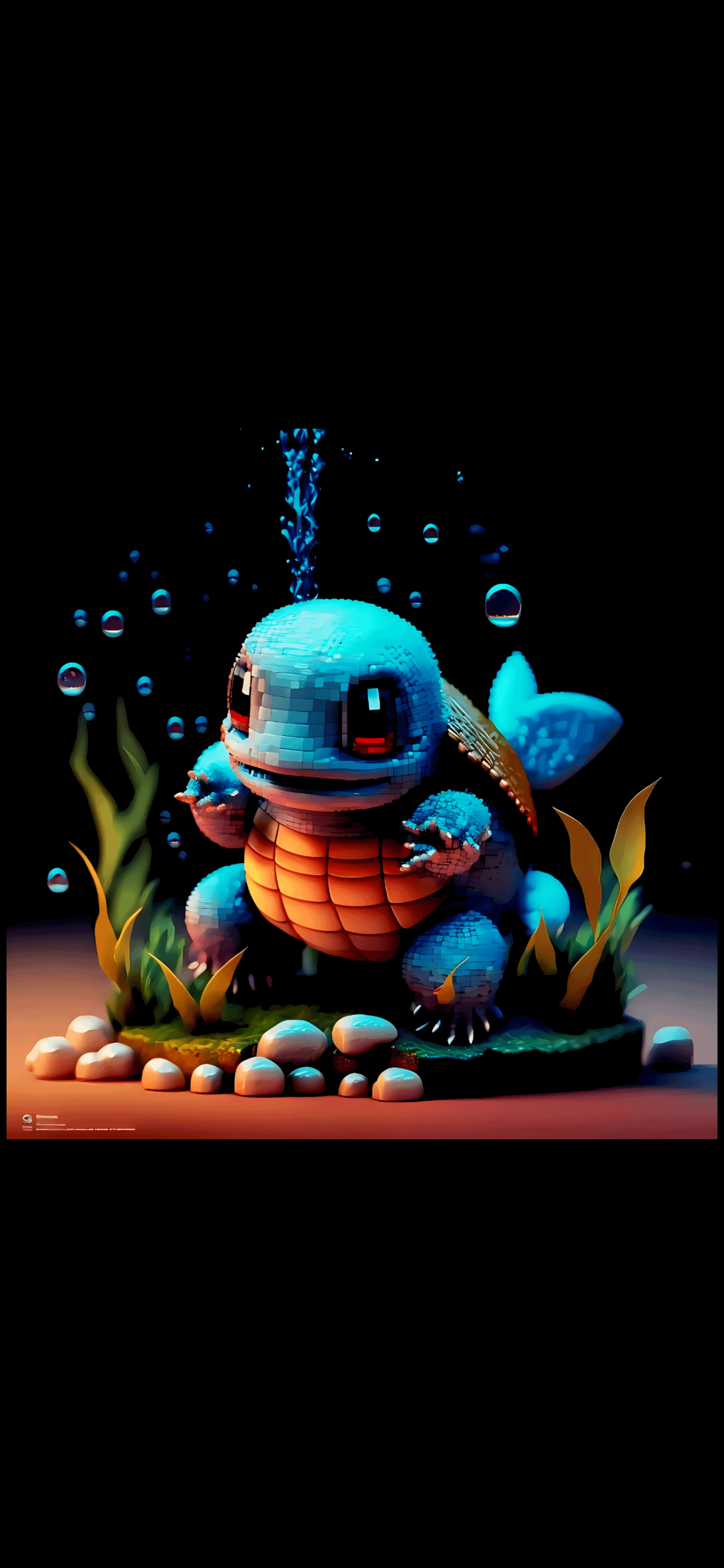 Blocky Squirtle amoled