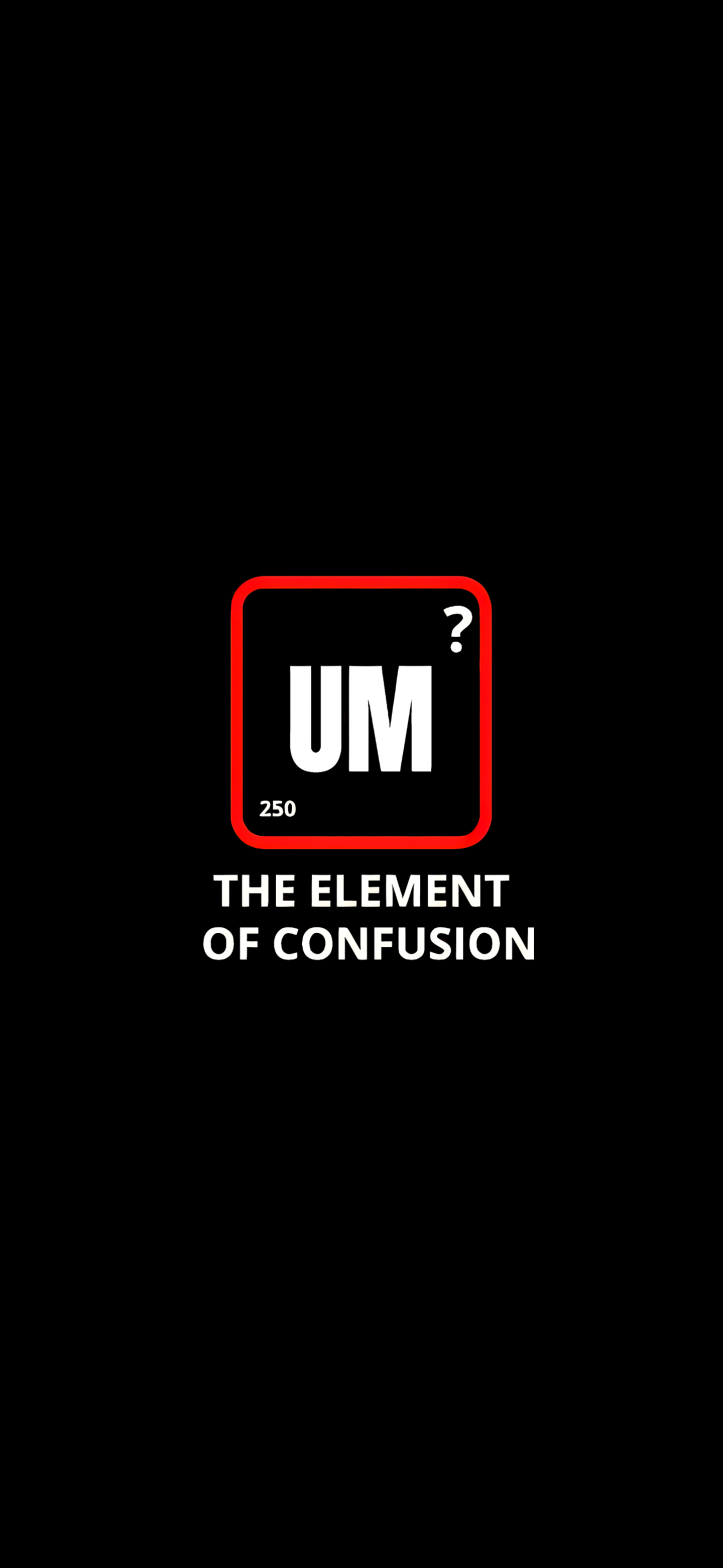 The Element of Confusion amoled minimalism