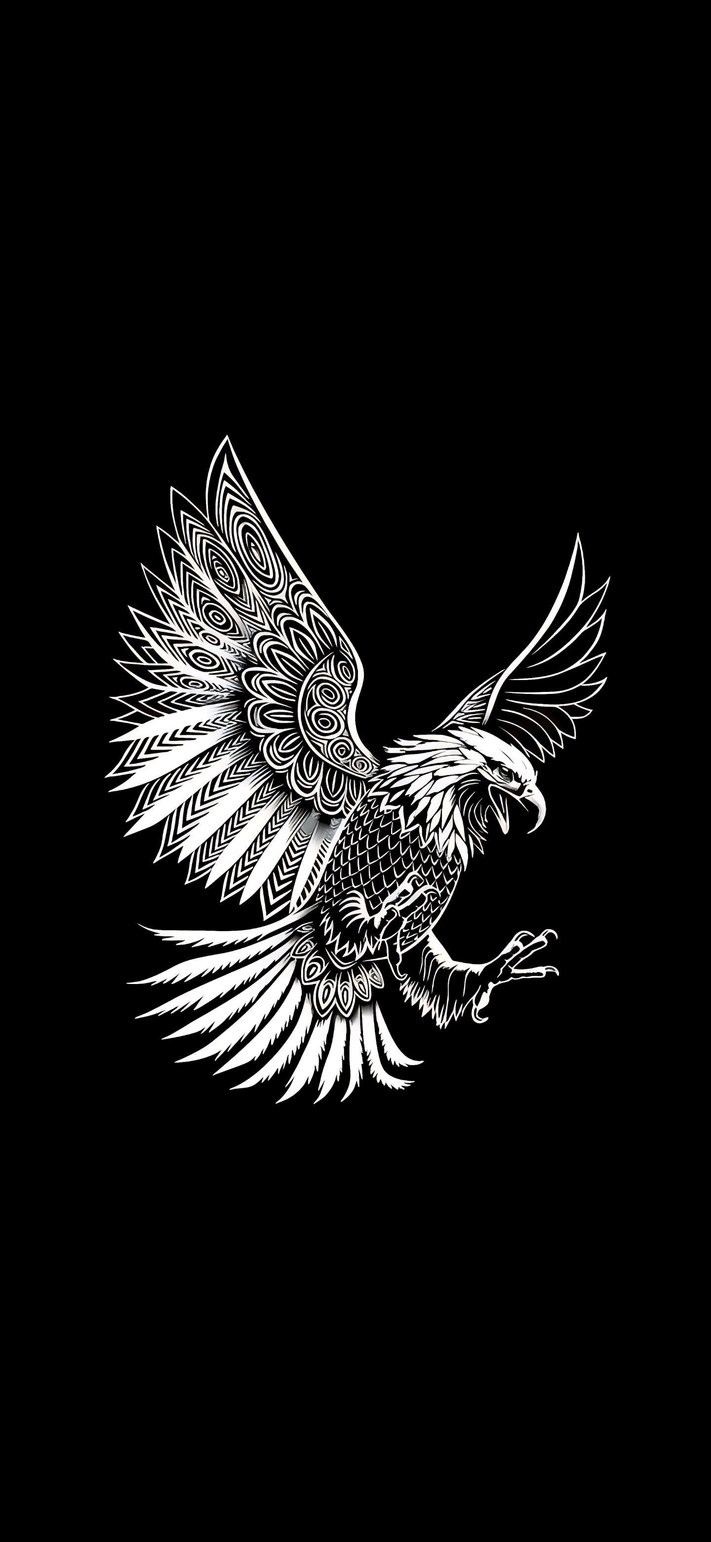 Flying White Eagle amoled minimalism