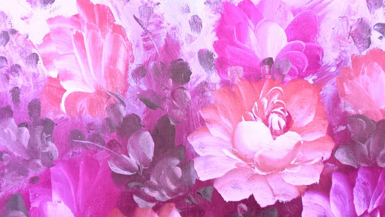 assorted color petaled flower painting roses design floral 2k
