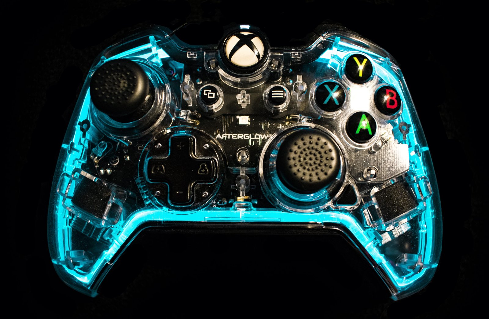 black and blue Xbox One controller Remote Control Game Console 2k 4k 5k