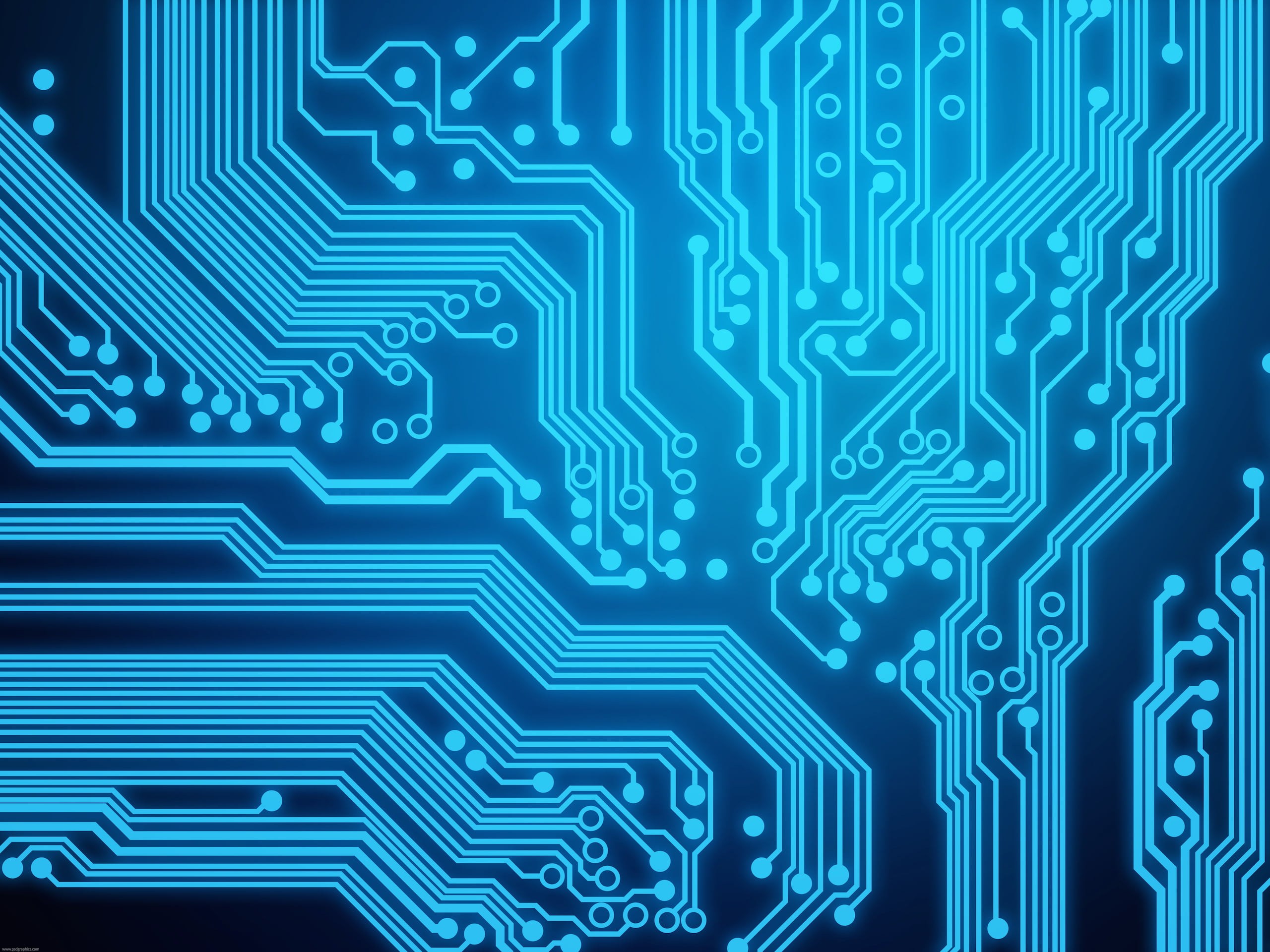 blue circuit board digital wallpaper background technology 2k
