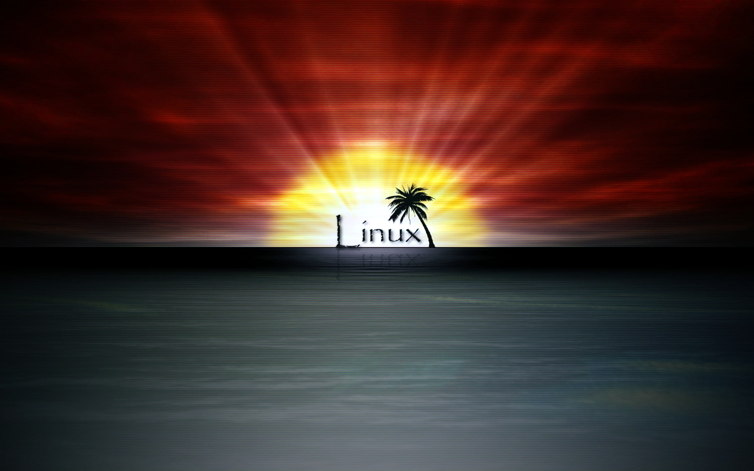 Linux Sunset wallpaper Computers linux ubuntu sky sea 2k