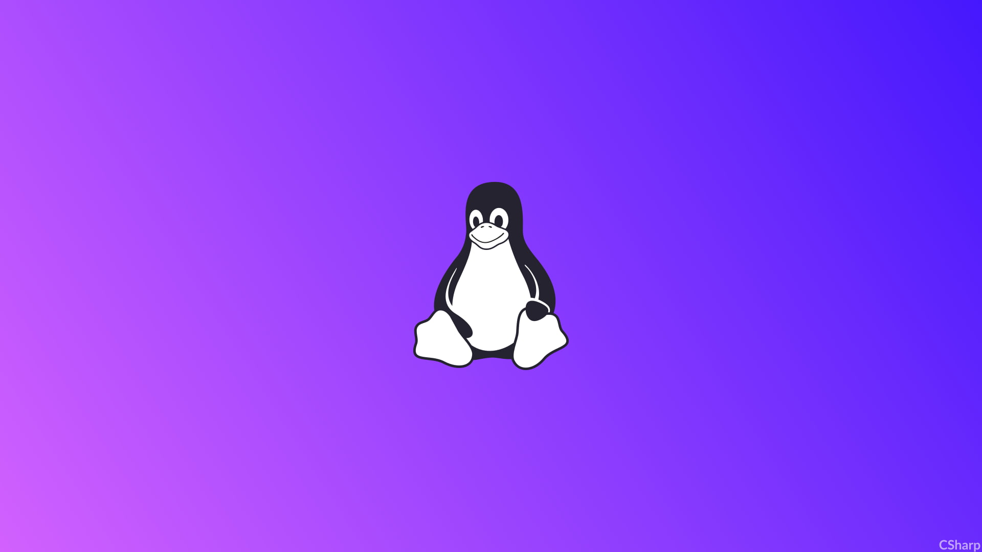 Linux Tux simple minimalism 72 2k