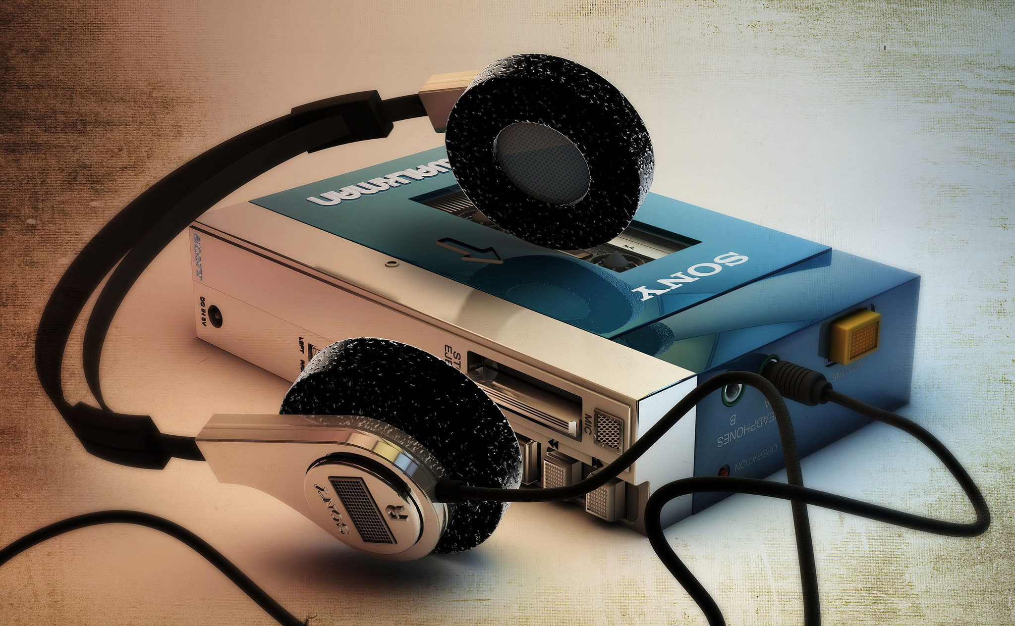 macro background Sony Walkman 2k