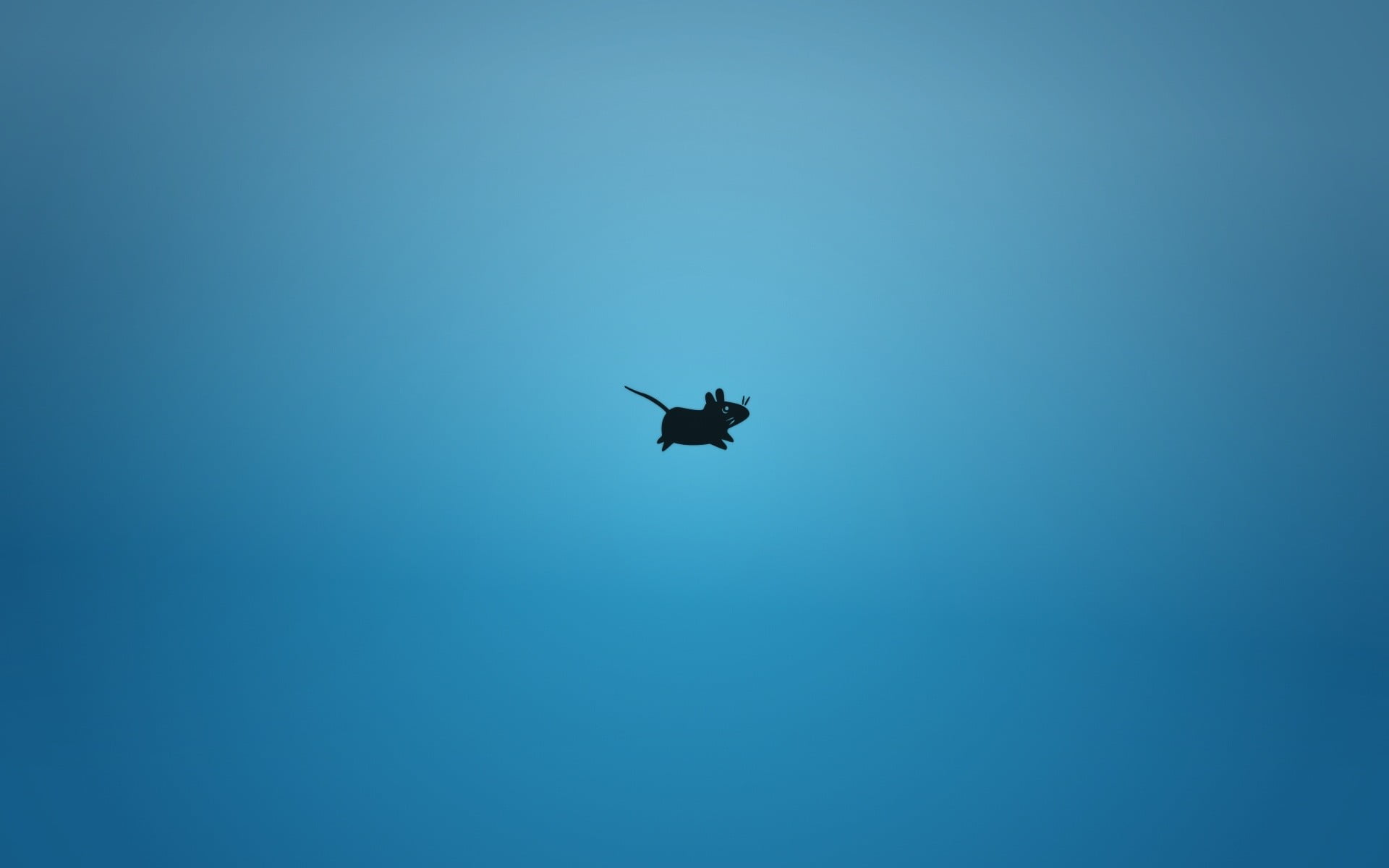 minimalism simple background Xfce Linux mice artwork blue 2k