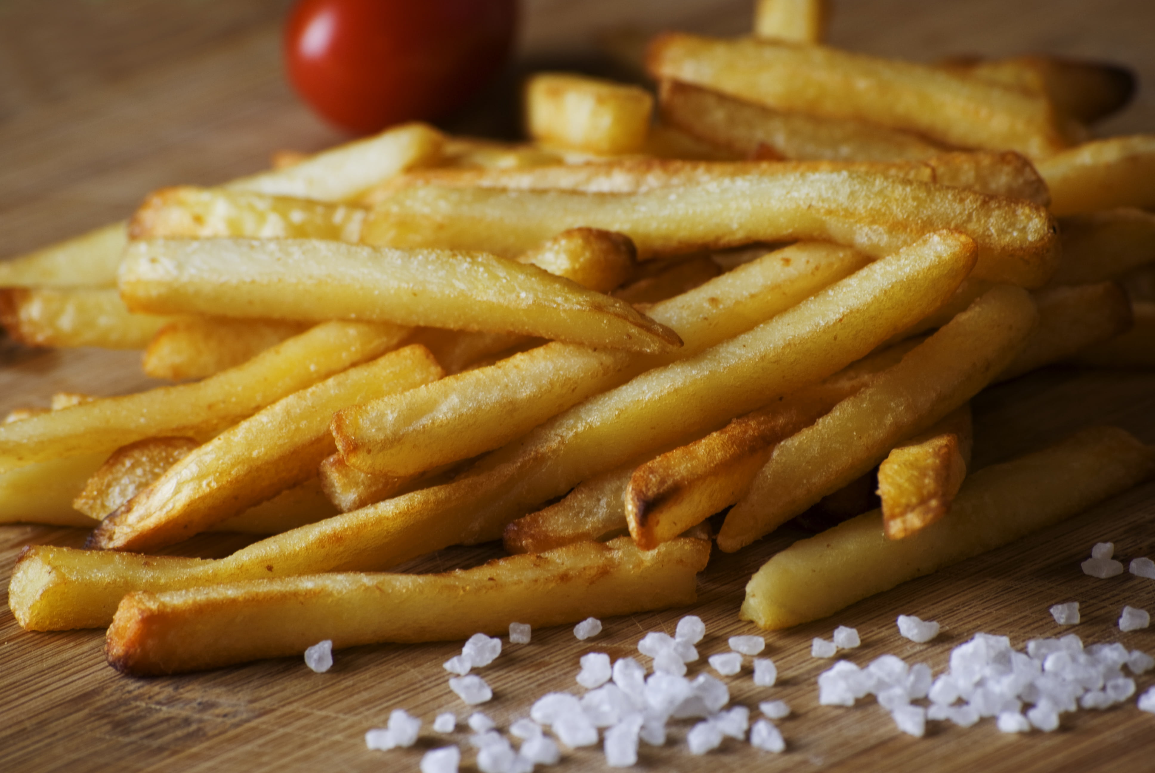 shallow focus photography of potato fries french brown chopping 2k 4k