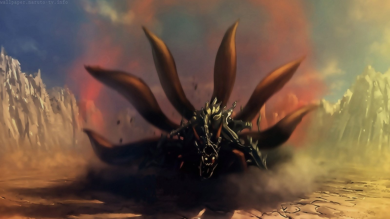 Naruto Kyuubi form illustration Shippuuden manga anime 2k