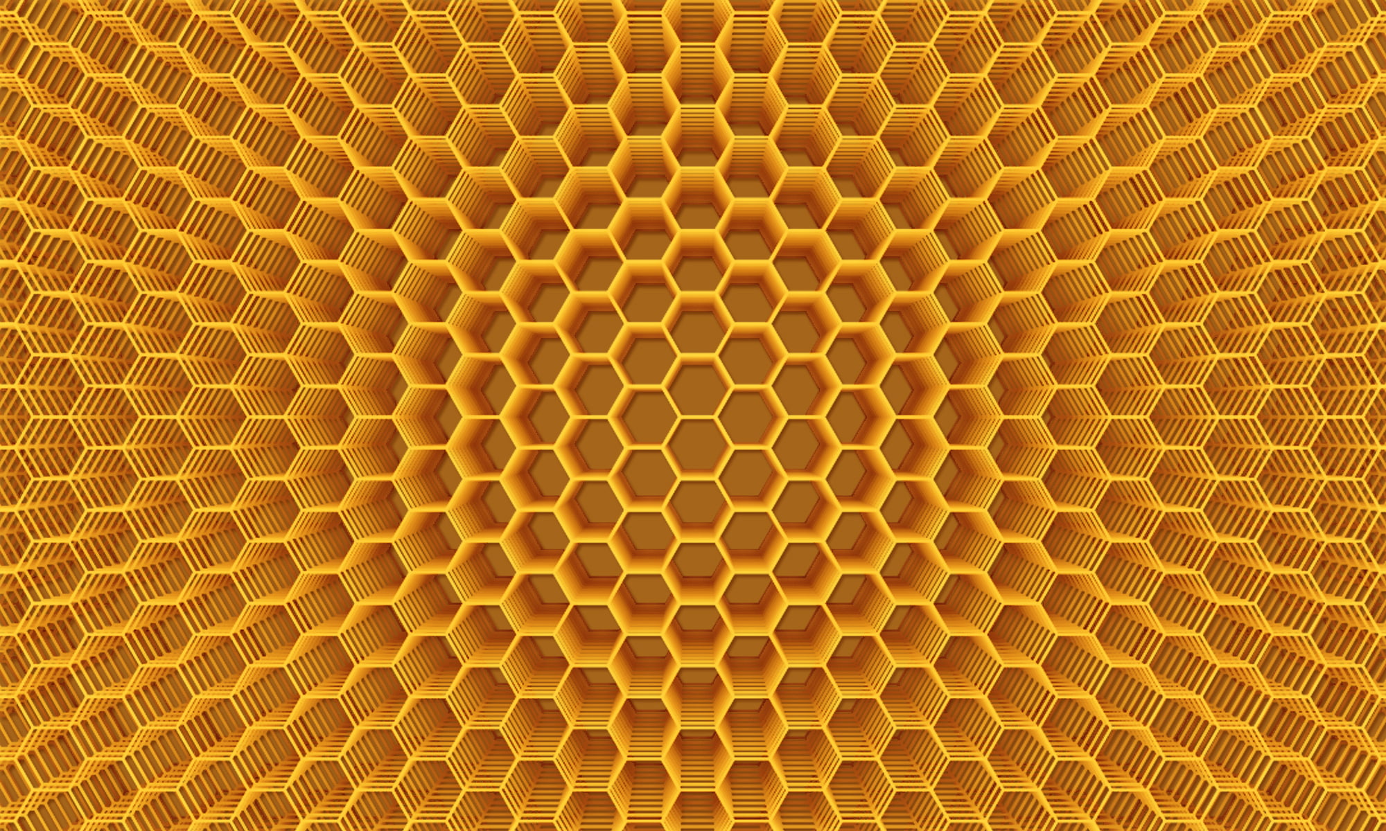 orange honeycomb digital wallpaper cell abstraction texture 2k